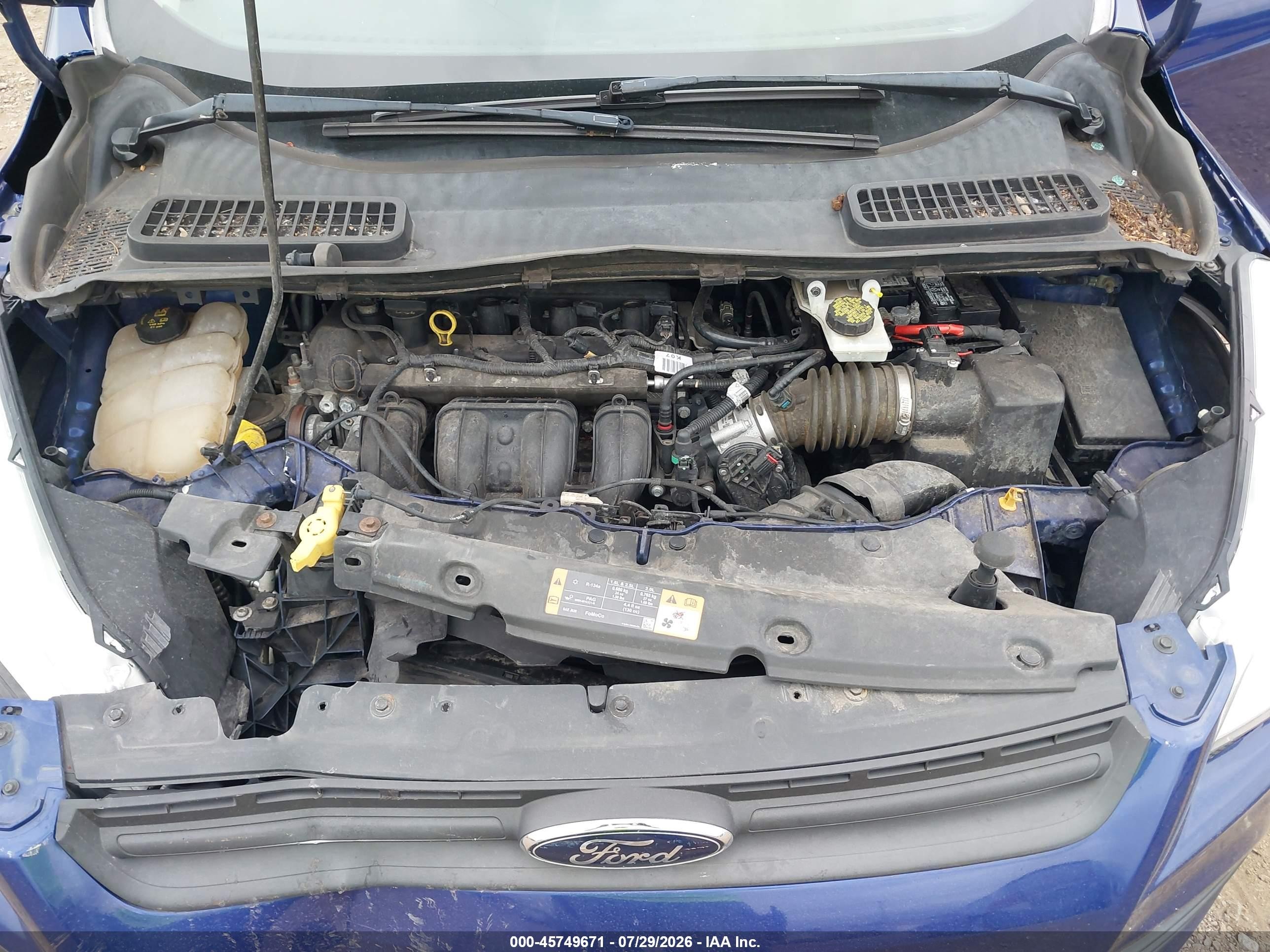 2014 Ford Escape S Blue vin: 1FMCU0F77EUD49772