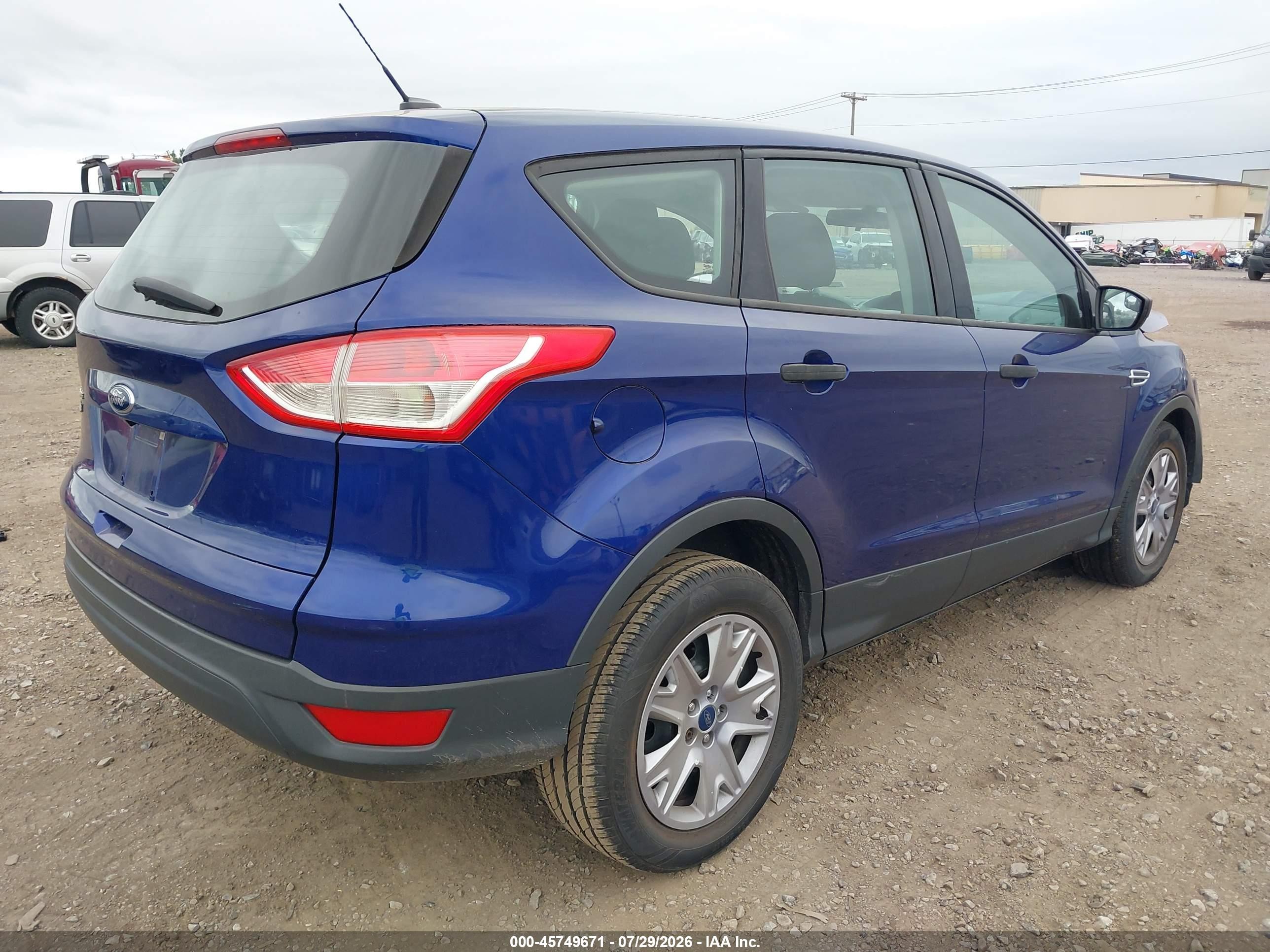 2014 Ford Escape S Blue vin: 1FMCU0F77EUD49772