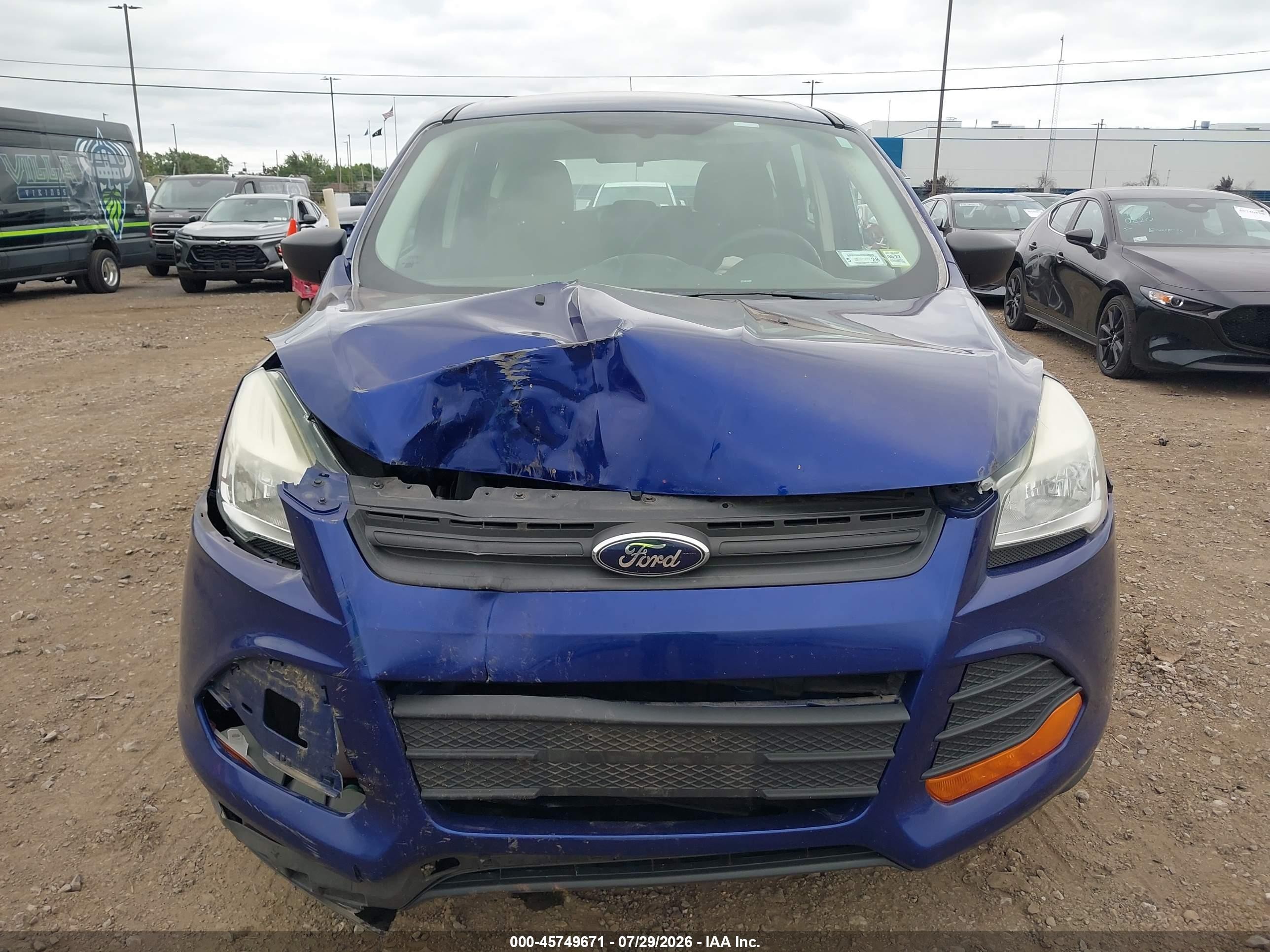 2014 Ford Escape S Blue vin: 1FMCU0F77EUD49772