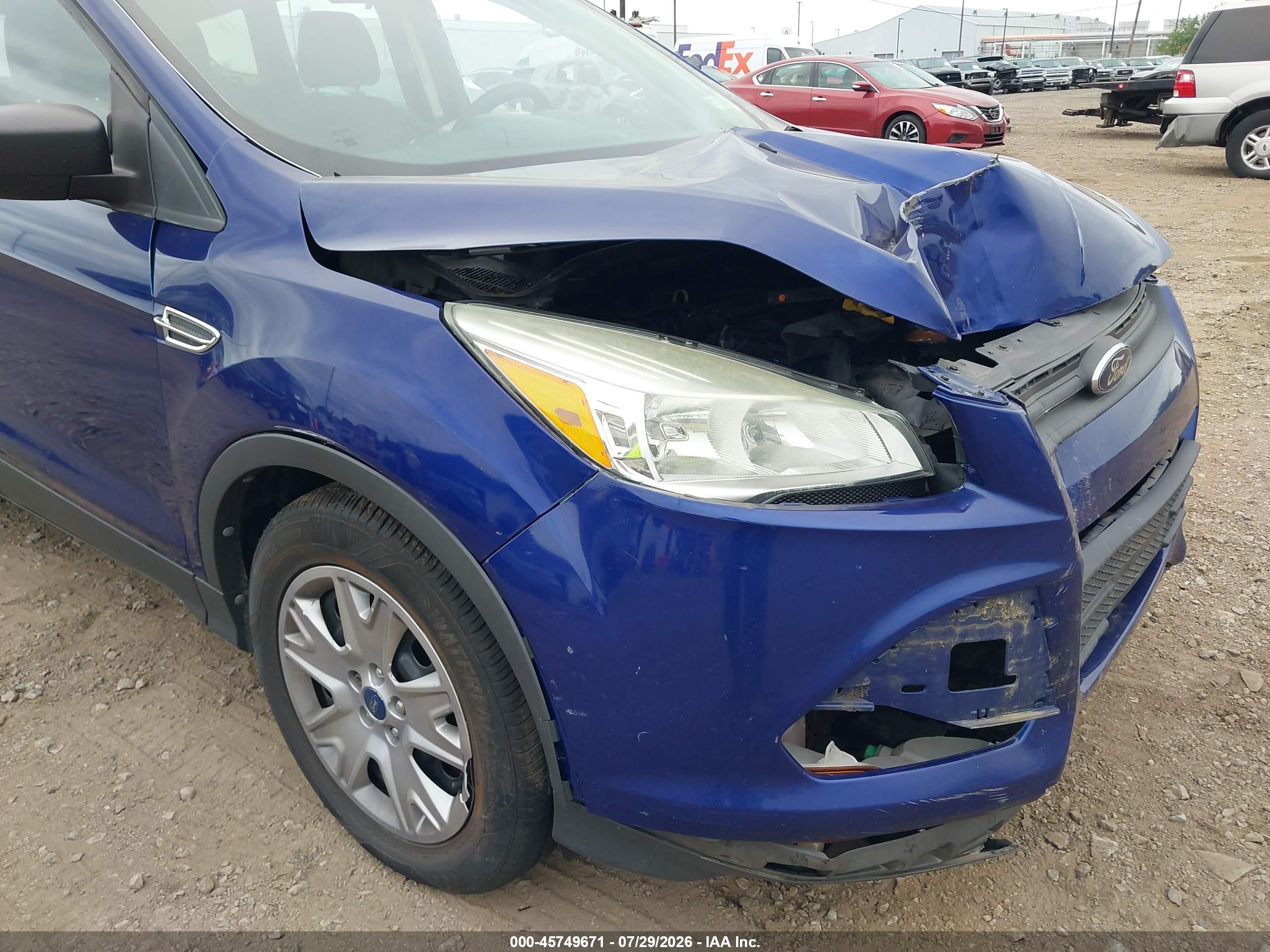 2014 Ford Escape S Blue vin: 1FMCU0F77EUD49772