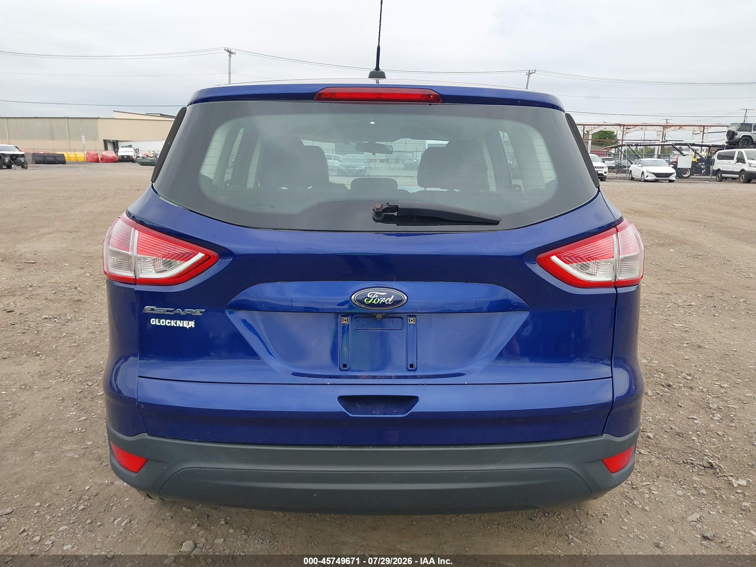 2014 Ford Escape S Blue vin: 1FMCU0F77EUD49772
