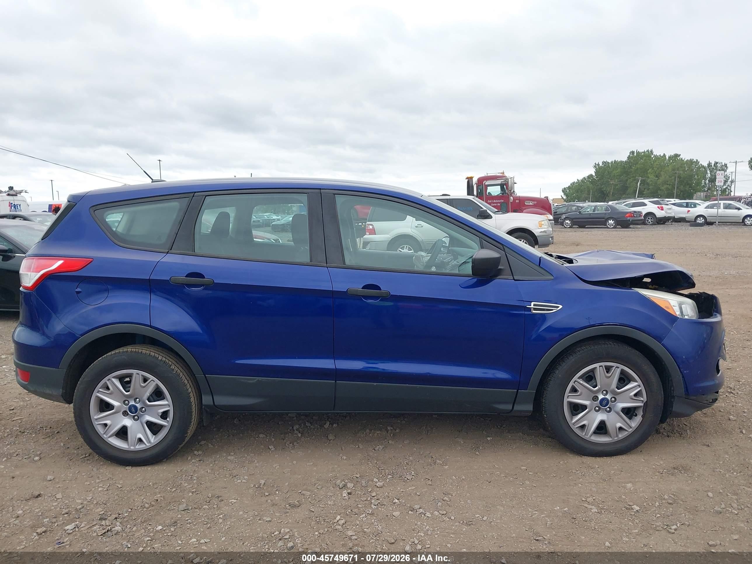 2014 Ford Escape S Blue vin: 1FMCU0F77EUD49772