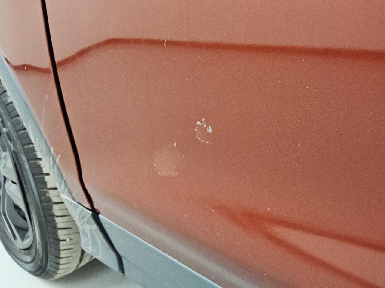2014 Ford Escape S Orange vin: 1FMCU0F77EUD58021 Damage: Left Front Door, Peeling, 1 To 2 Inches