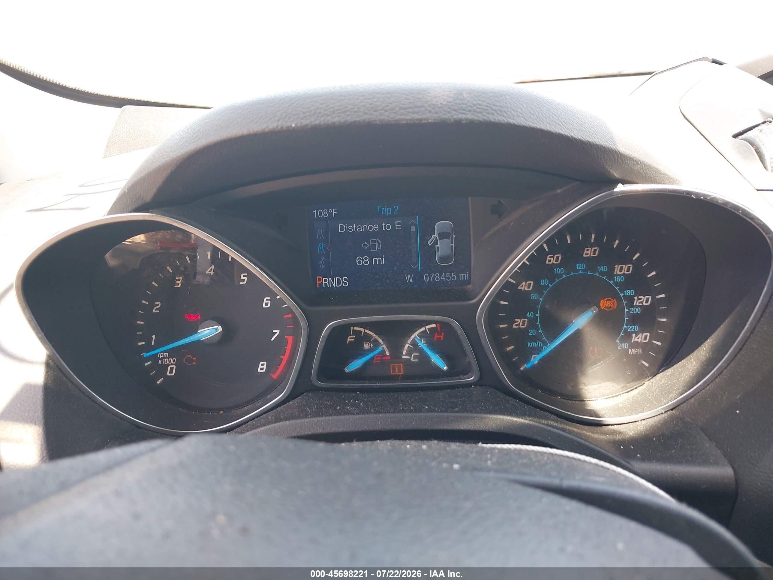 2014 Ford Escape S White vin: 1FMCU0F77EUE15091