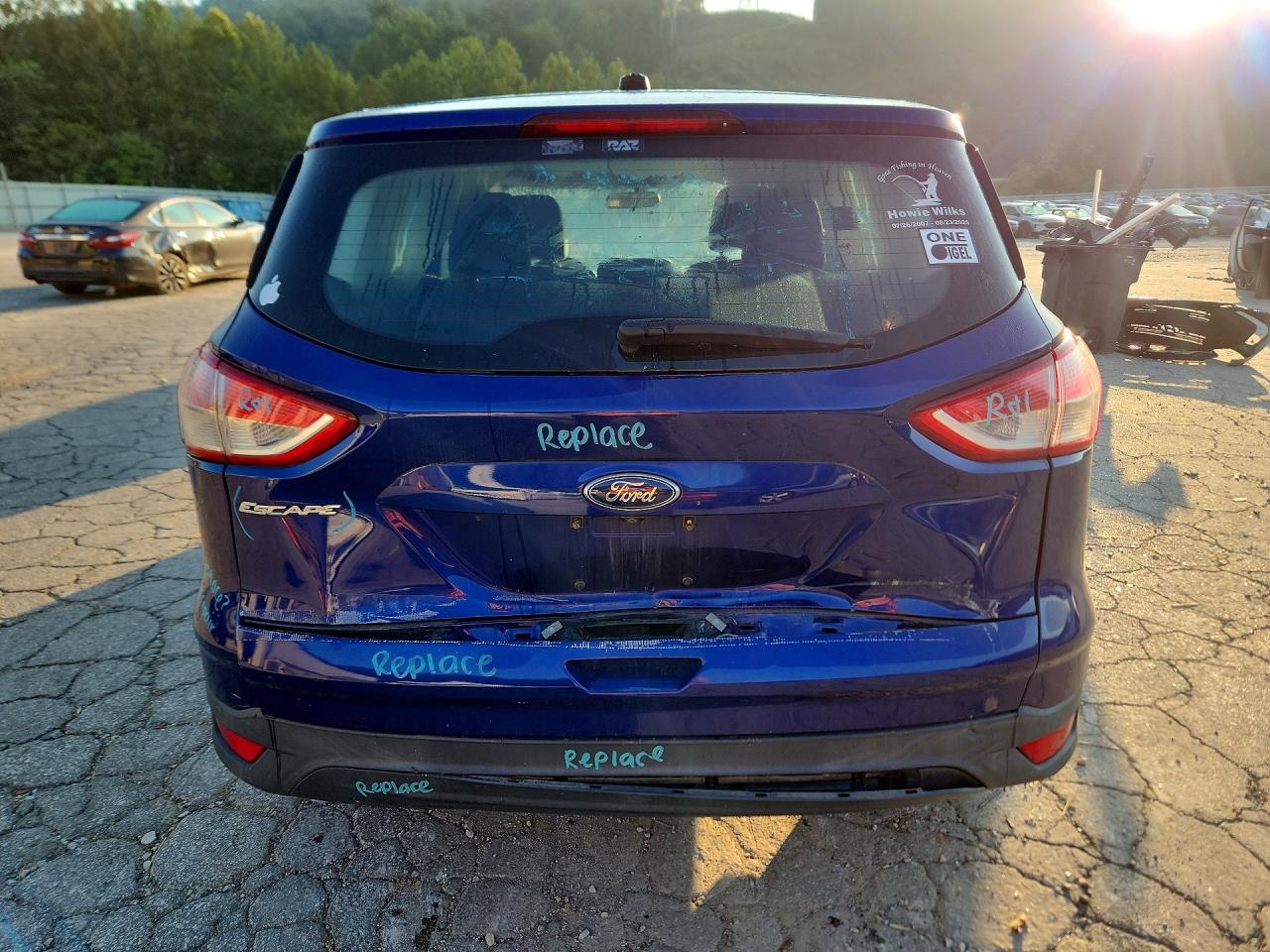 2014 Ford Escape S Blue vin: 1FMCU0F77EUE37091