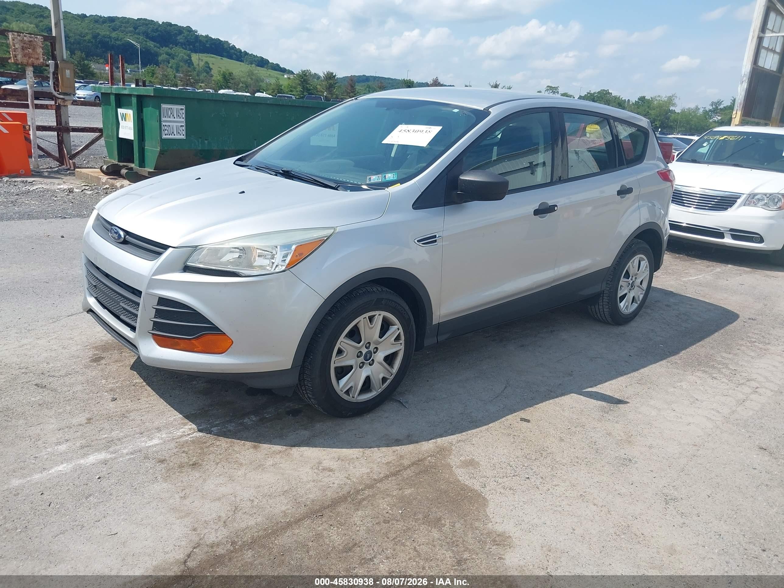 2015 Ford Escape S Silver vin: 1FMCU0F77FUA05733