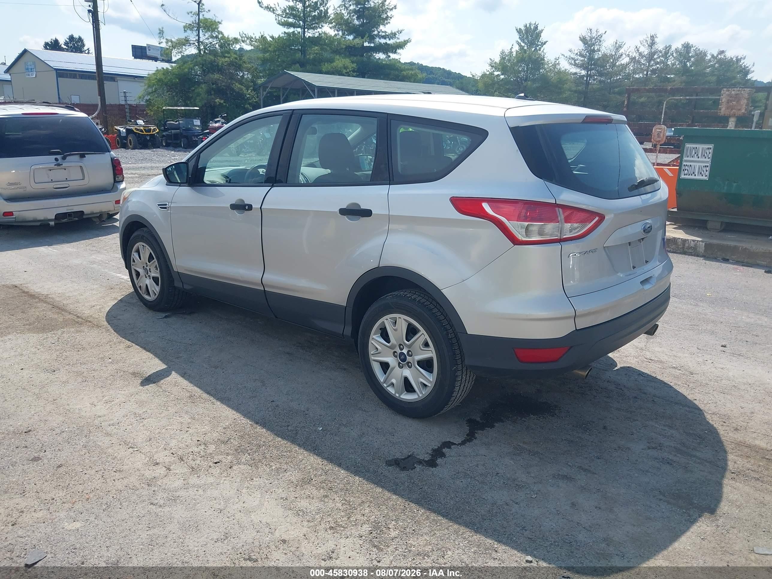 2015 Ford Escape S Silver vin: 1FMCU0F77FUA05733
