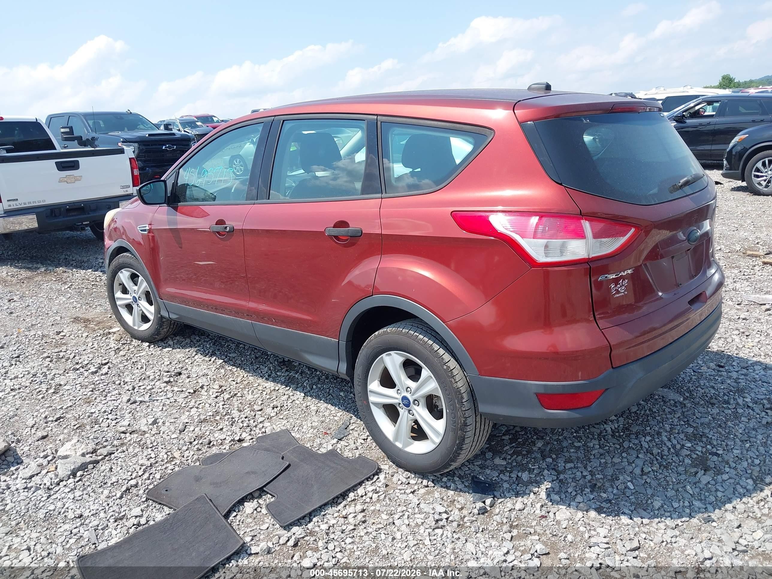 2015 Ford Escape S Red vin: 1FMCU0F77FUA73823
