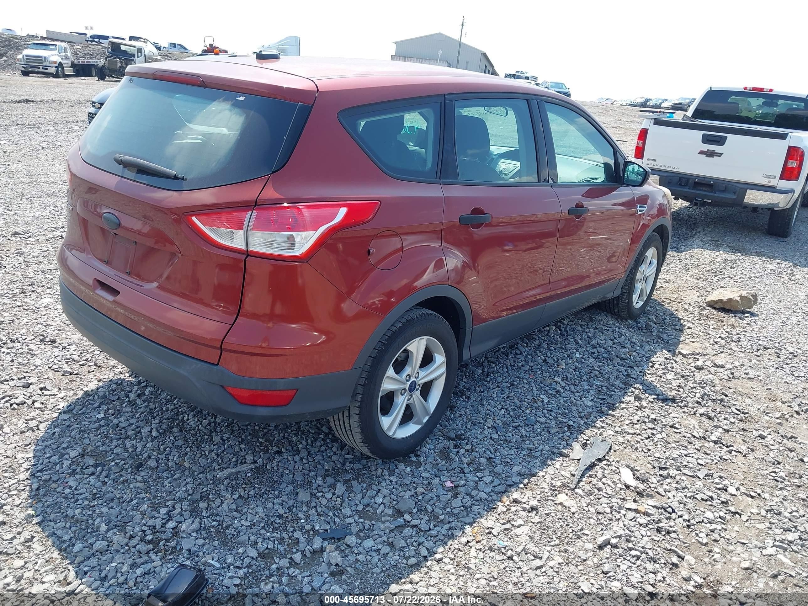 2015 Ford Escape S Red vin: 1FMCU0F77FUA73823