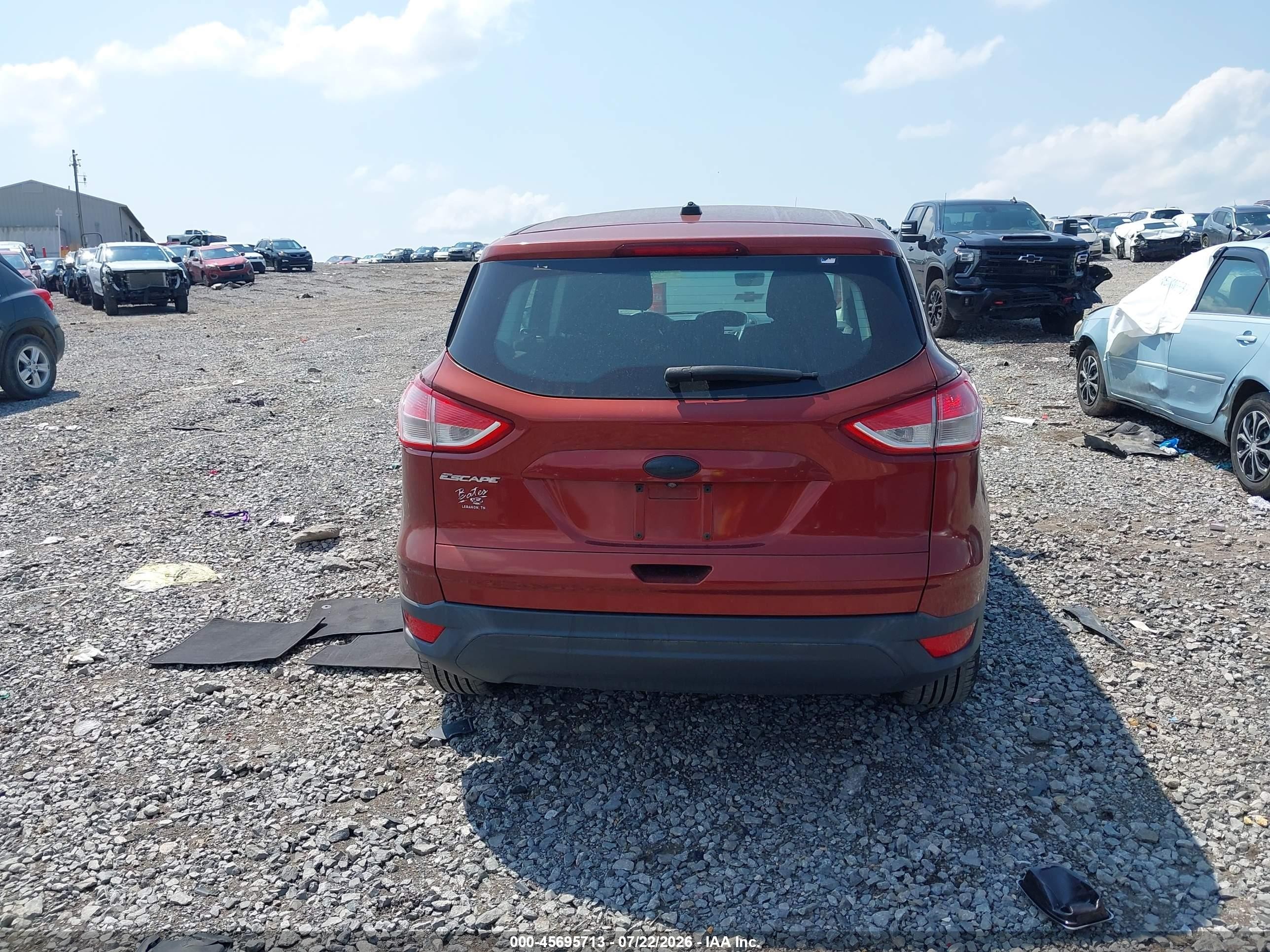 2015 Ford Escape S Red vin: 1FMCU0F77FUA73823