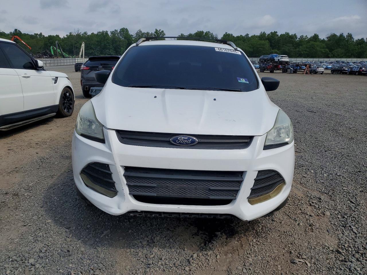 2015 Ford Escape S White vin: 1FMCU0F77FUC18827