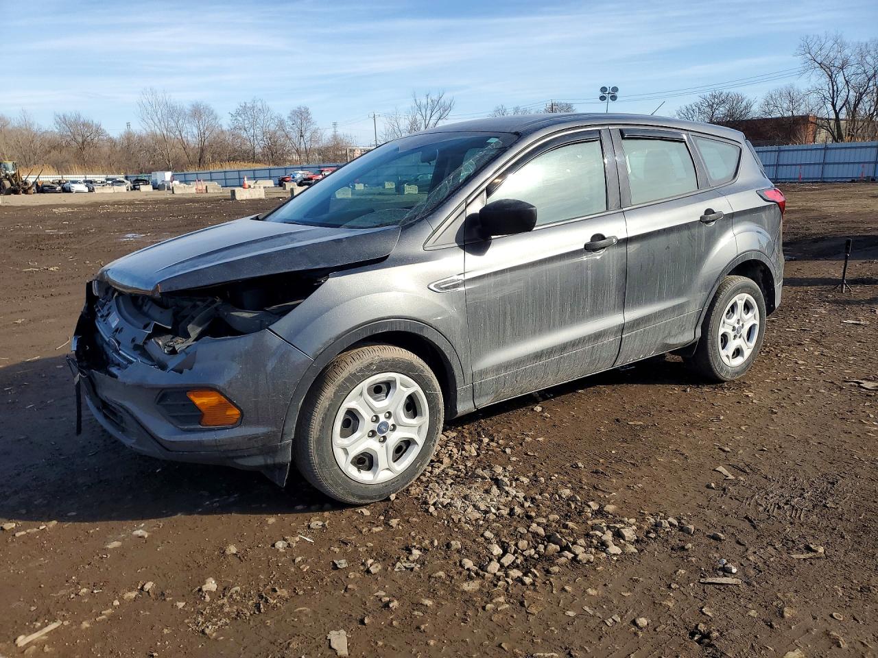 2019 Ford Escape S Gray vin: 1FMCU0F77KUB26952