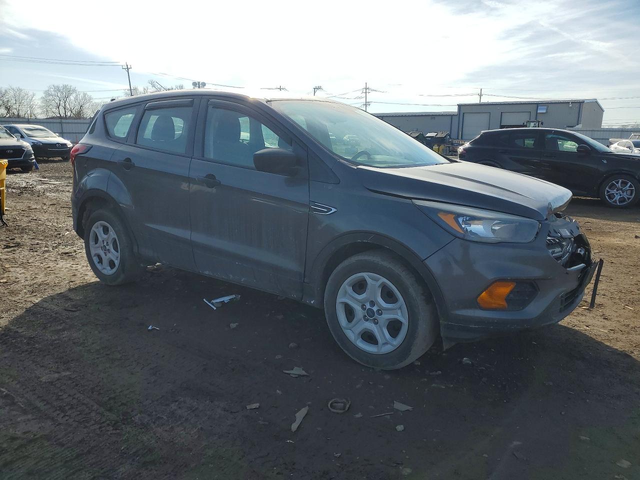 2019 Ford Escape S Gray vin: 1FMCU0F77KUB26952