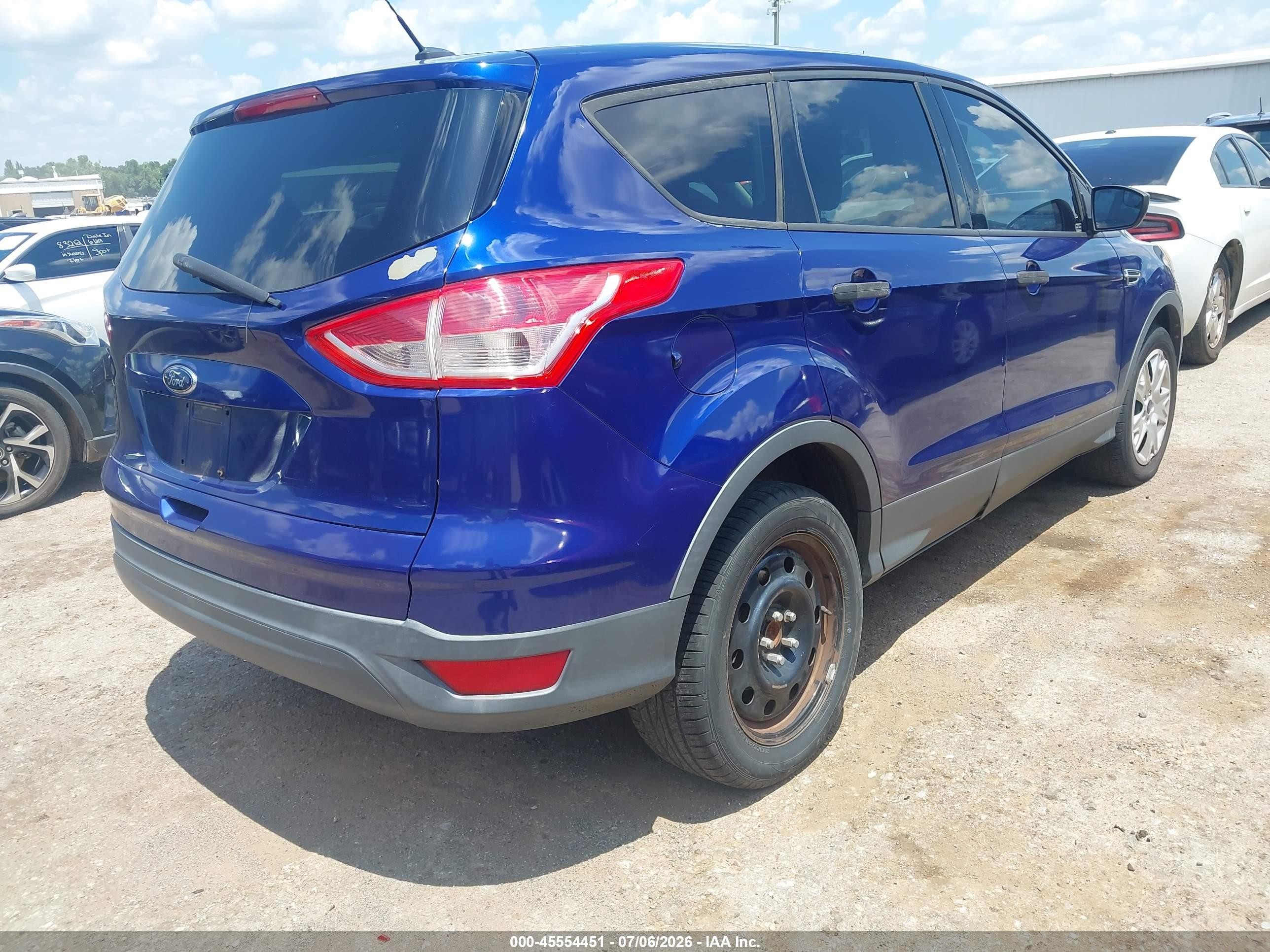 2013 Ford Escape S Blue vin: 1FMCU0F78DUA25745