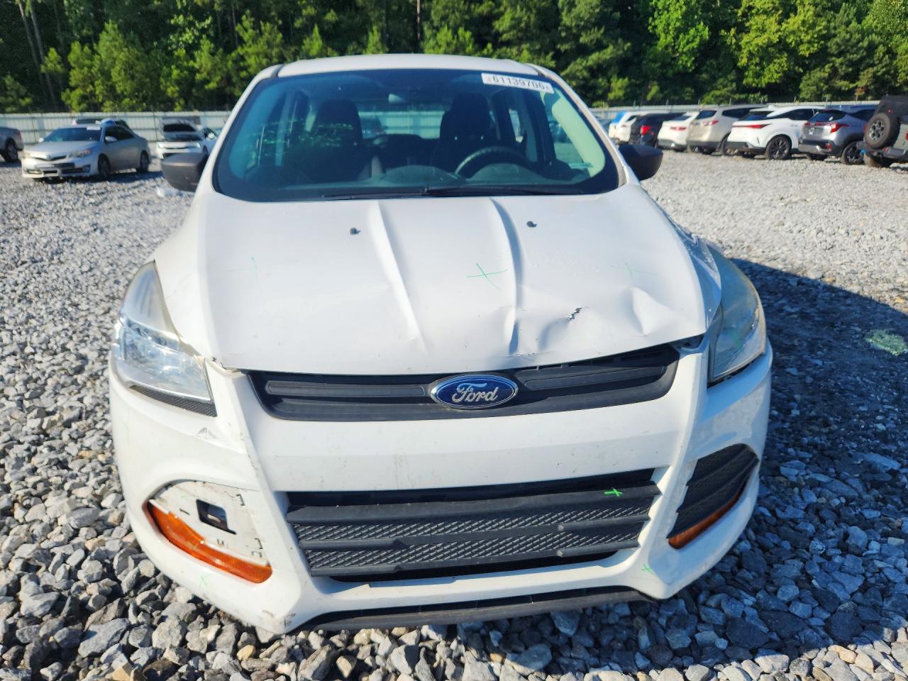 2013 Ford Escape S White vin: 1FMCU0F78DUB60207