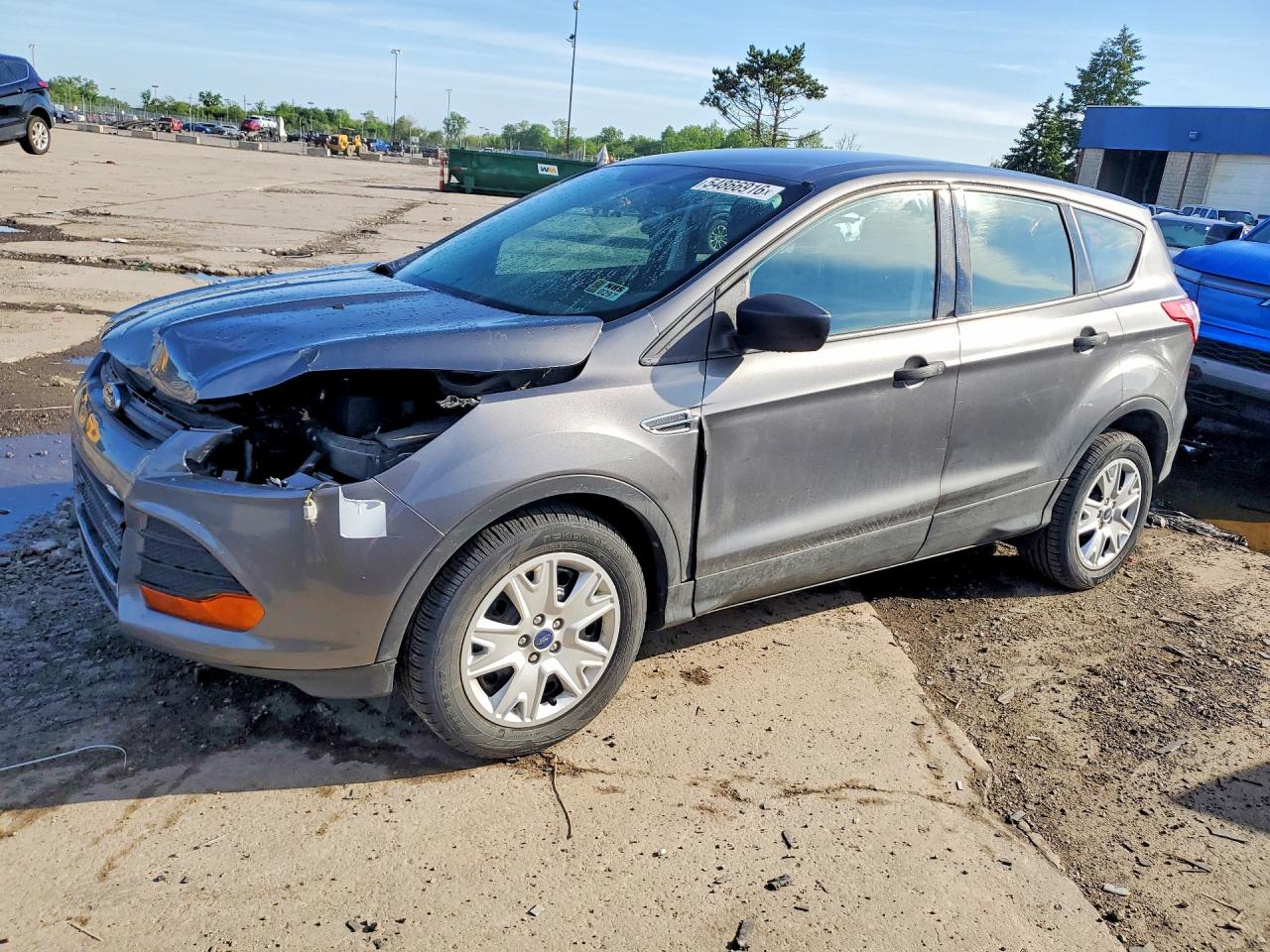 2014 Ford Escape S Gray vin: 1FMCU0F78EUB00073