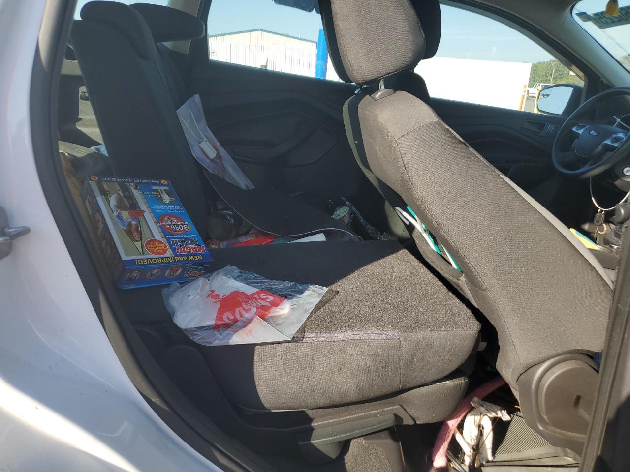 2014 Ford Escape S White vin: 1FMCU0F78EUD41826