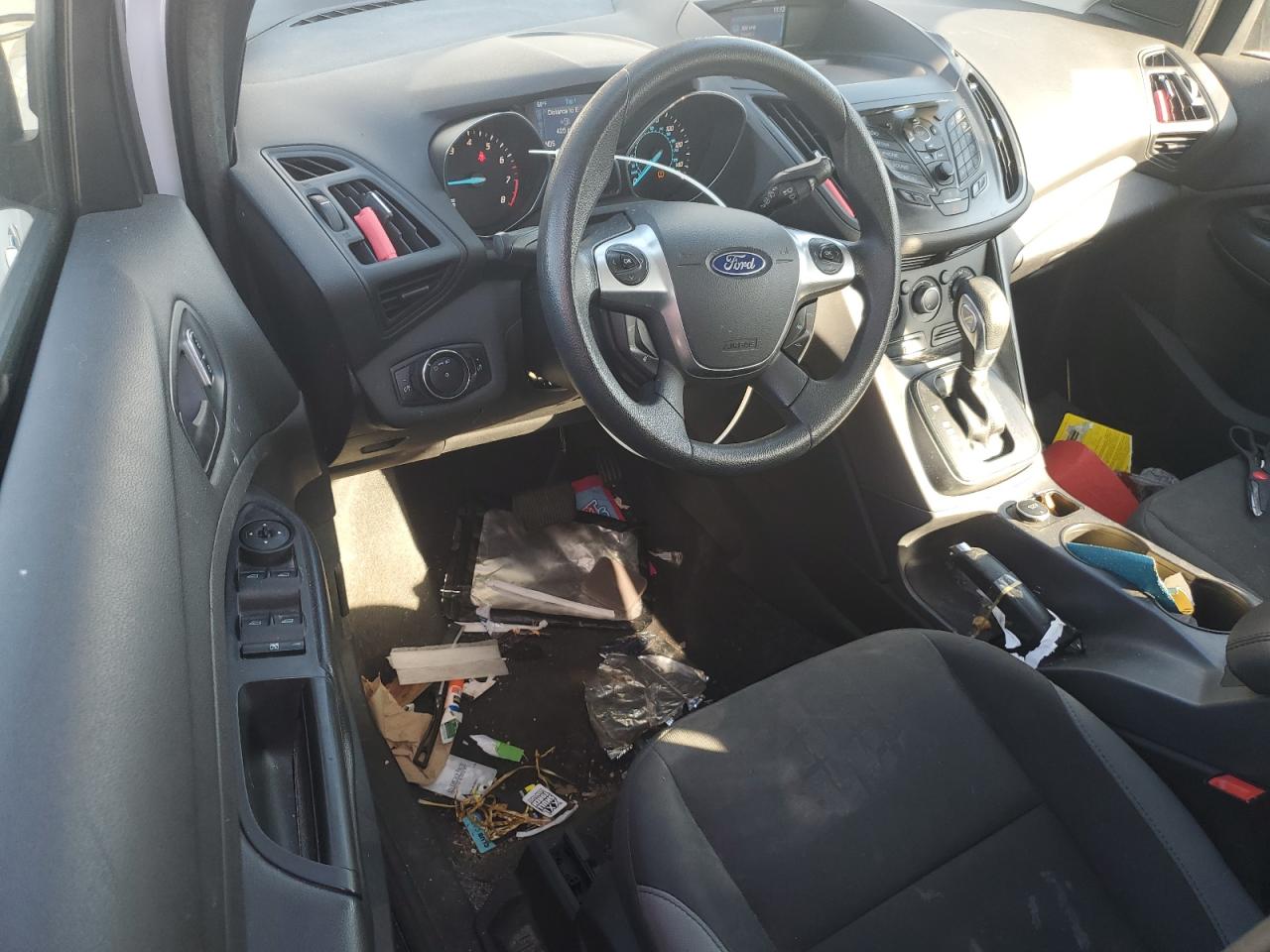 2014 Ford Escape S White vin: 1FMCU0F78EUD41826