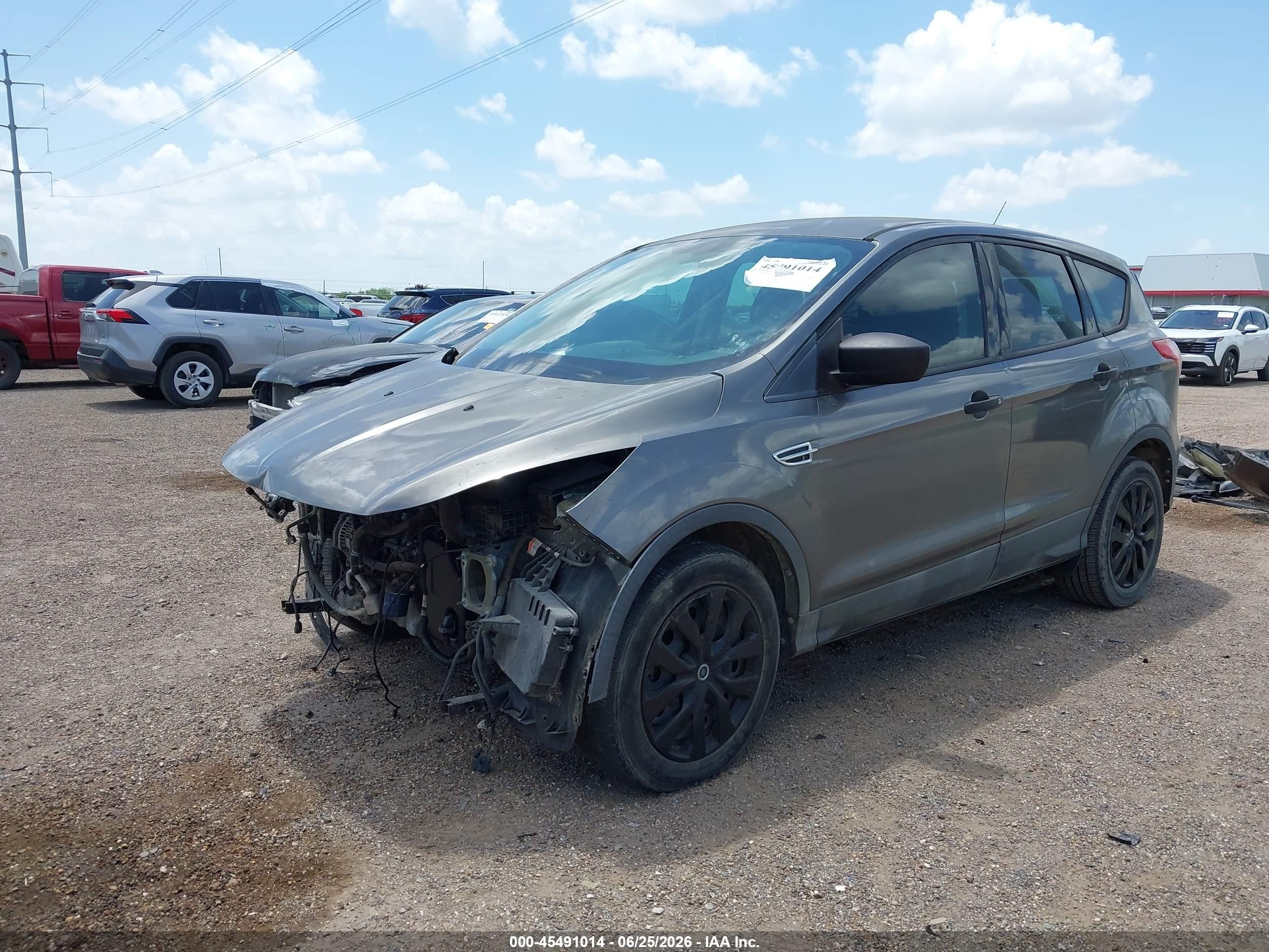 2014 Ford Escape S Gray vin: 1FMCU0F78EUD65382