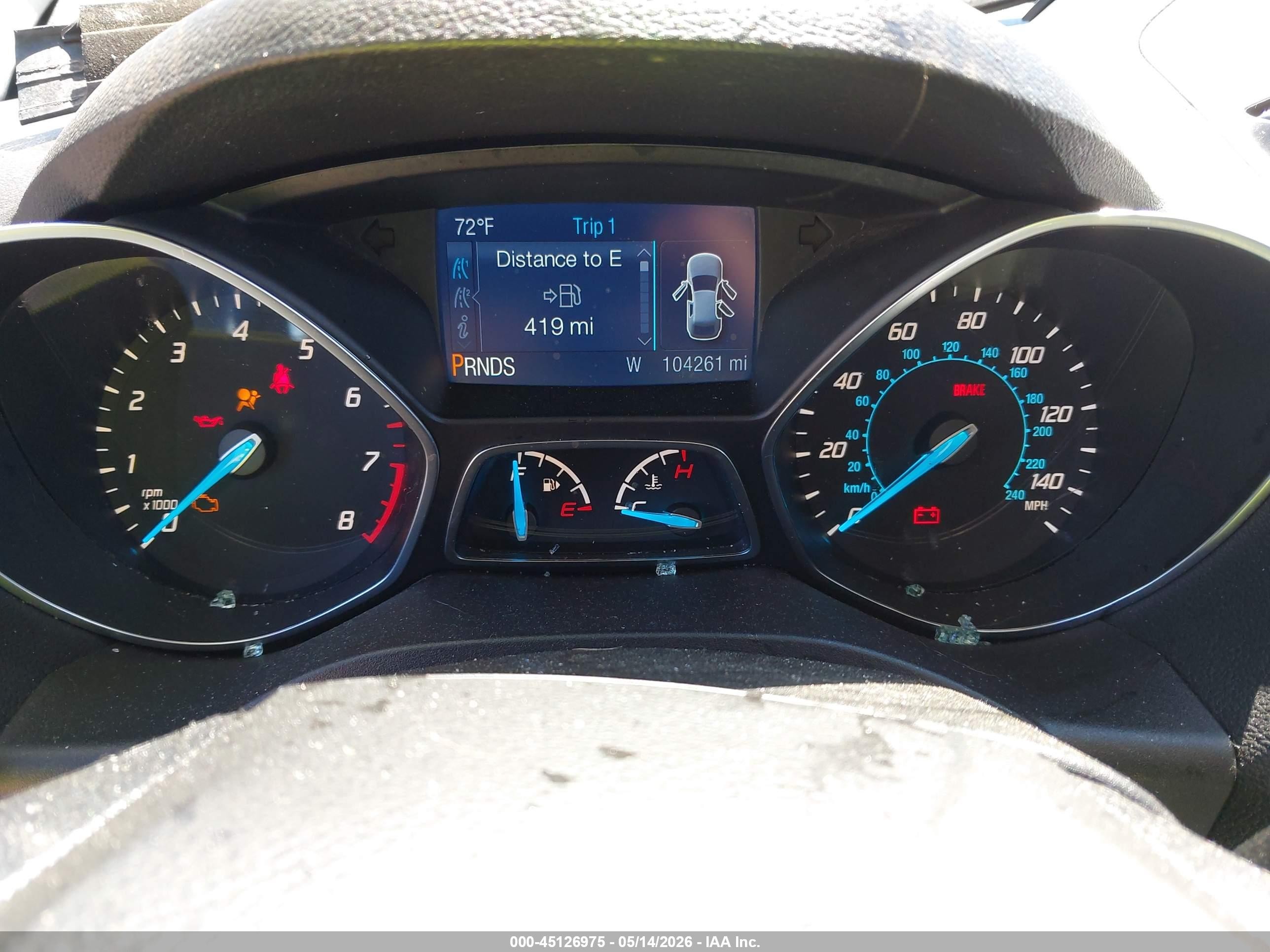 2015 Ford Escape S Серый vin: 1FMCU0F78FUA22797