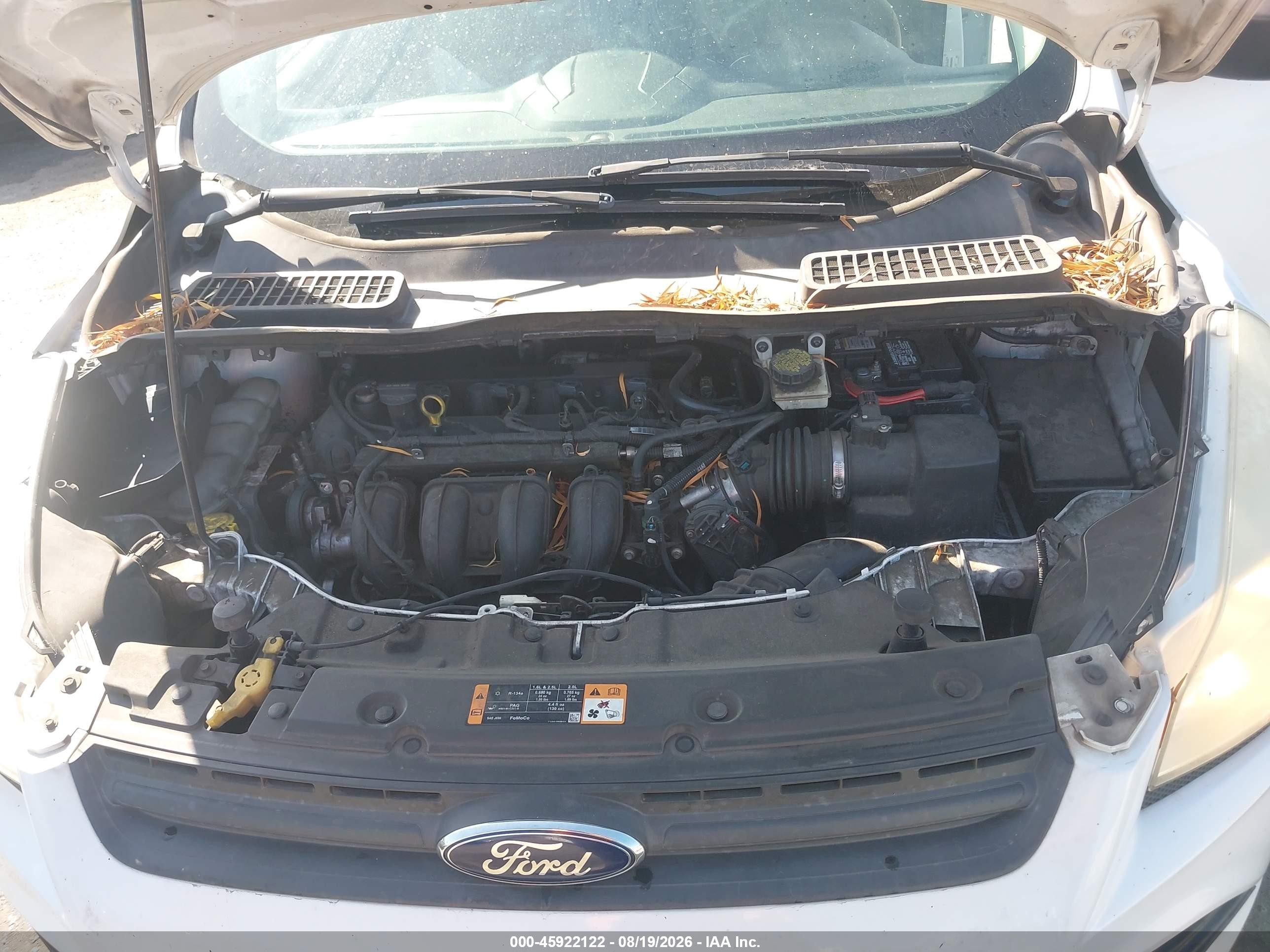 2015 Ford Escape S White vin: 1FMCU0F78FUA79162