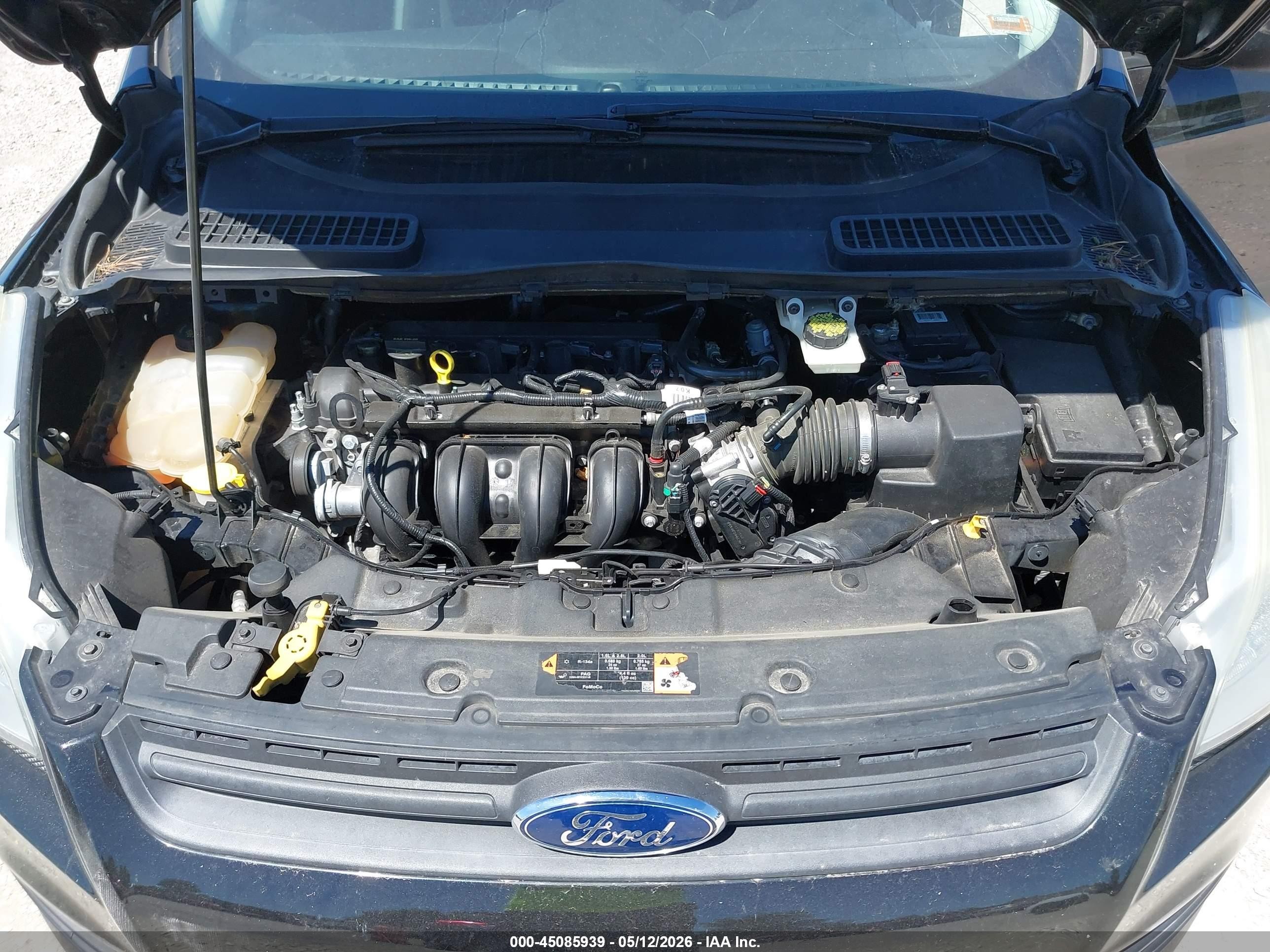 2015 Ford Escape S Черный vin: 1FMCU0F78FUB82579