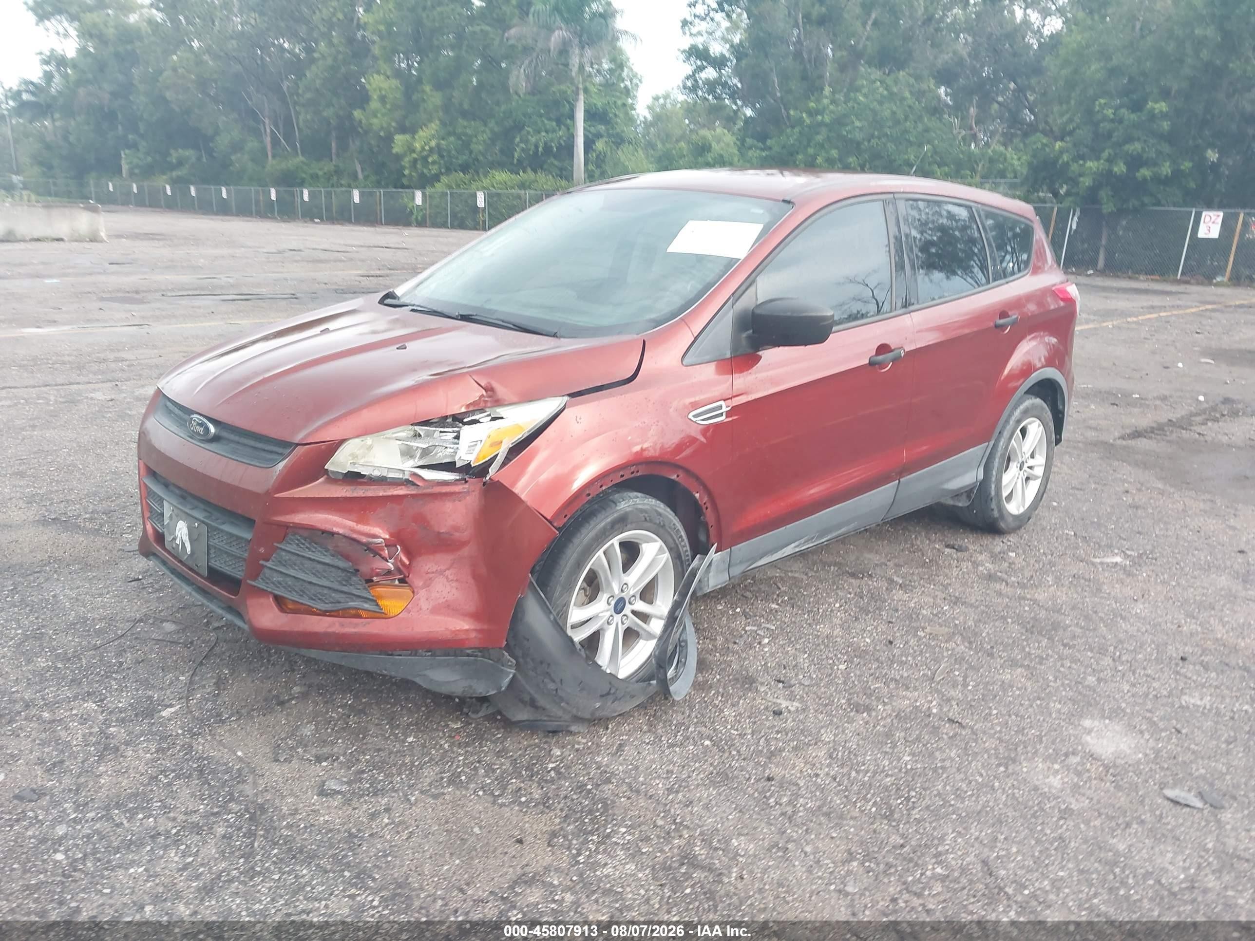 2015 Ford Escape S Orange vin: 1FMCU0F78FUC11644