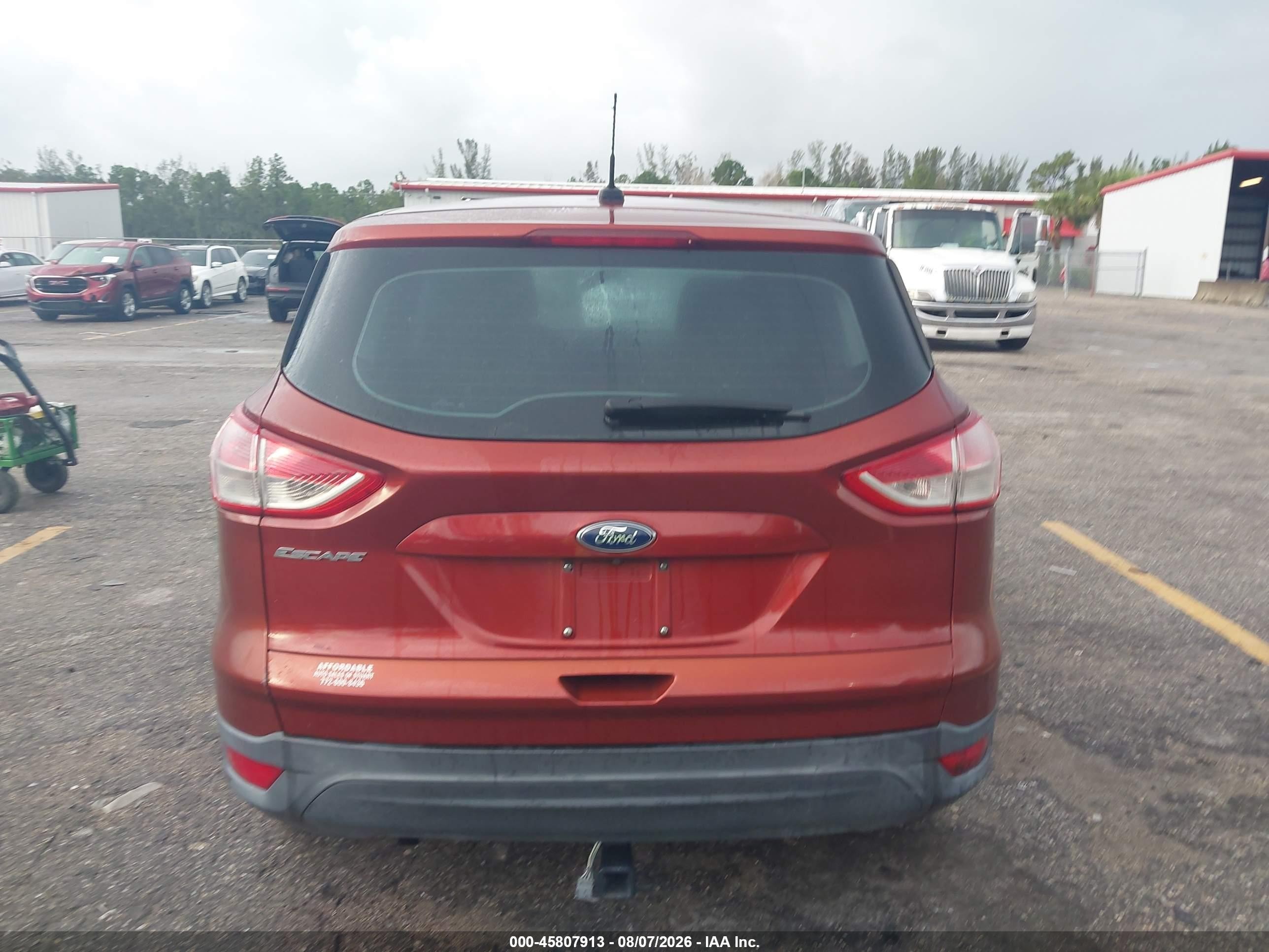 2015 Ford Escape S Orange vin: 1FMCU0F78FUC11644