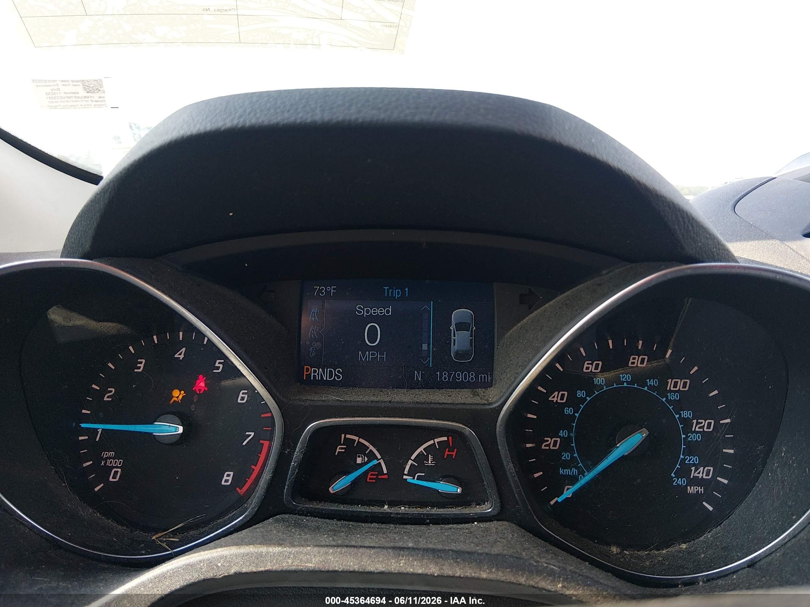 2015 Ford Escape S Silver vin: 1FMCU0F78FUC25351