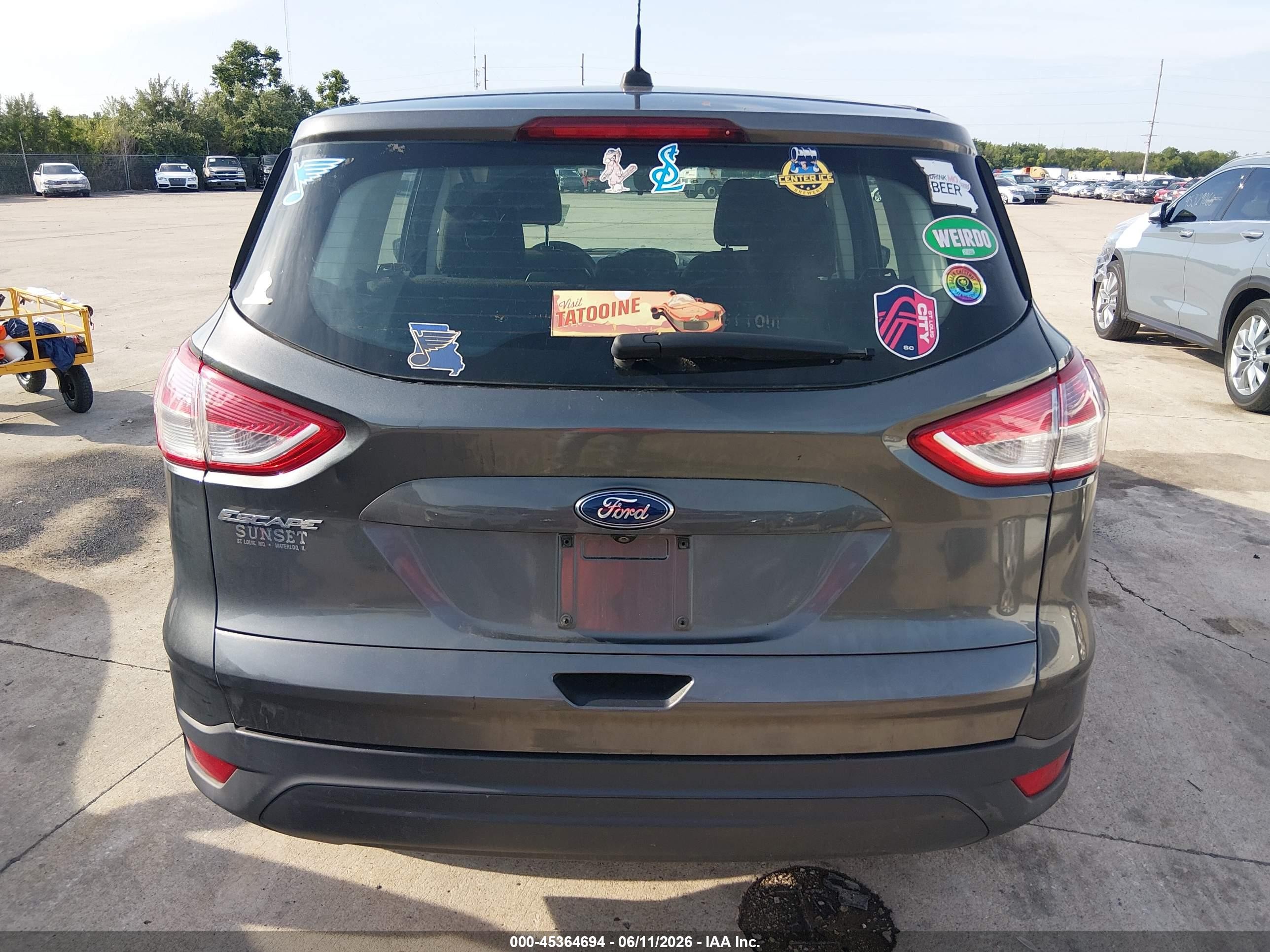 2015 Ford Escape S Silver vin: 1FMCU0F78FUC25351