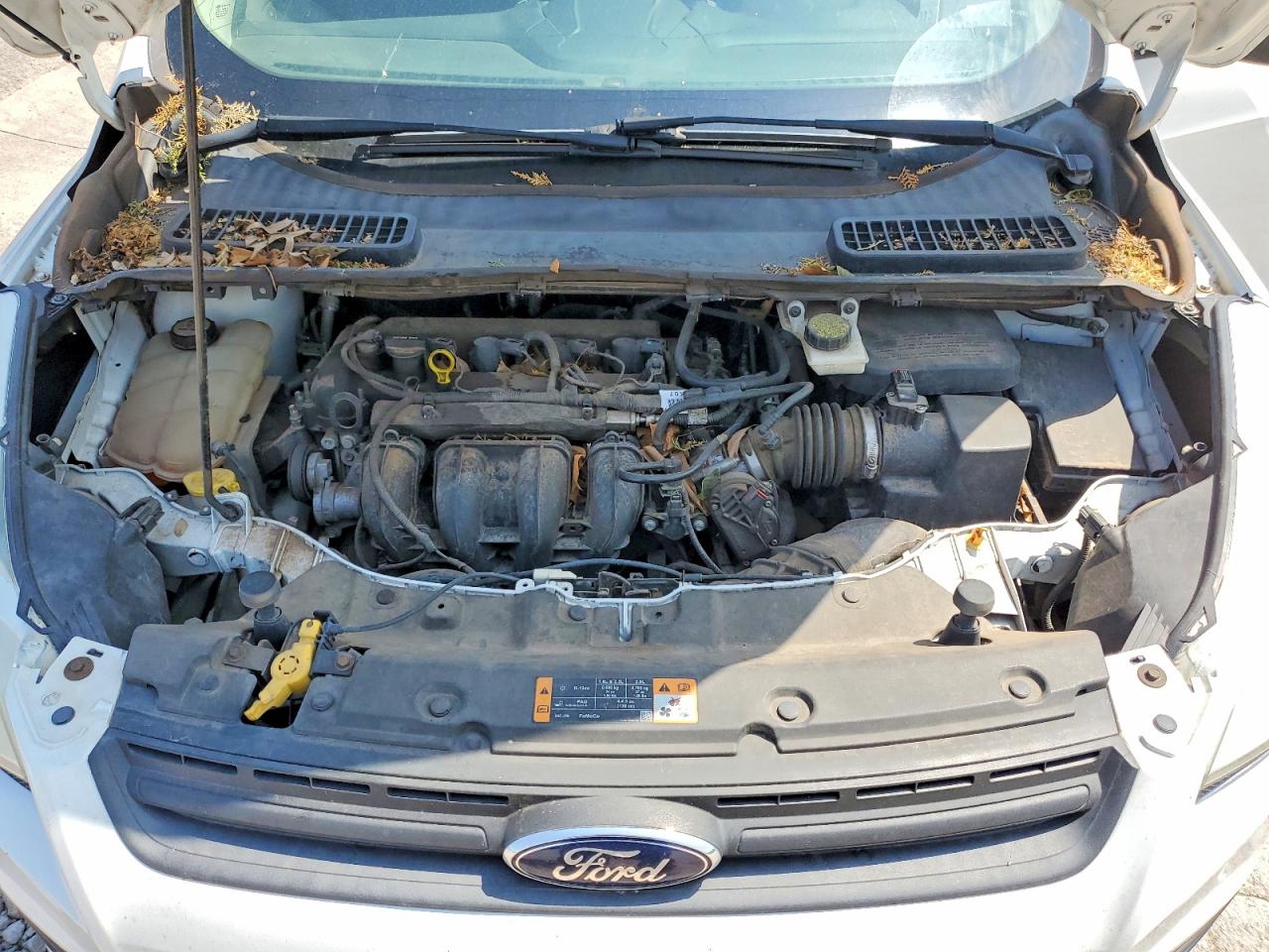 2013 Ford Escape S White vin: 1FMCU0F79DUC03744