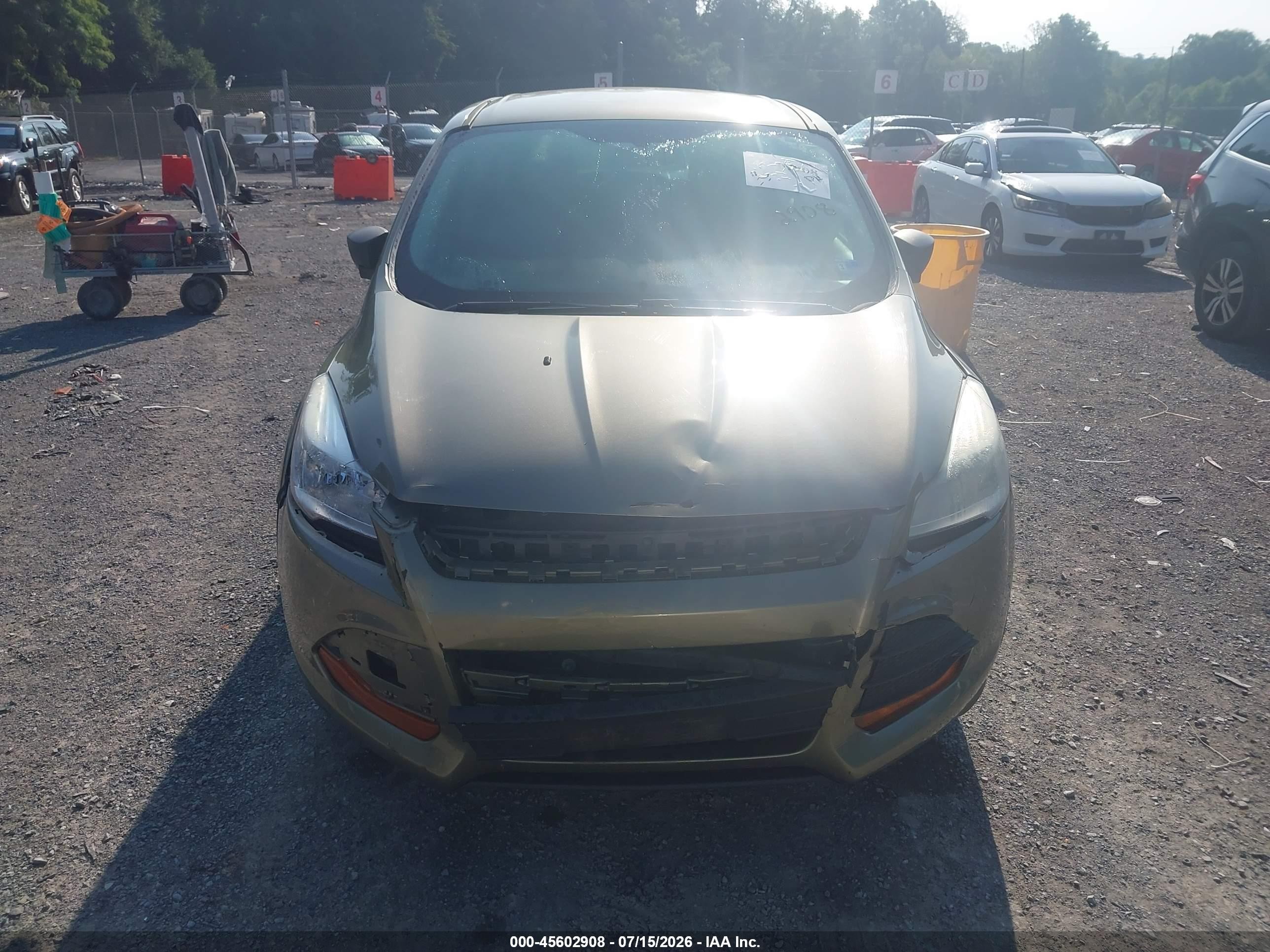 2013 Ford Escape S Green vin: 1FMCU0F79DUC91694