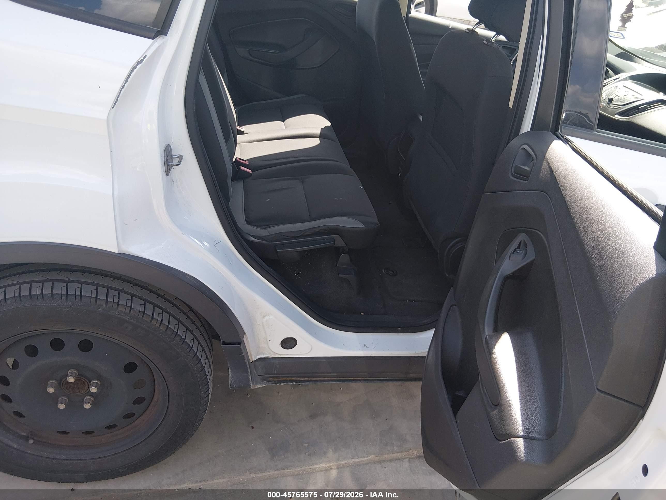 2014 Ford Escape S White vin: 1FMCU0F79EUC21047