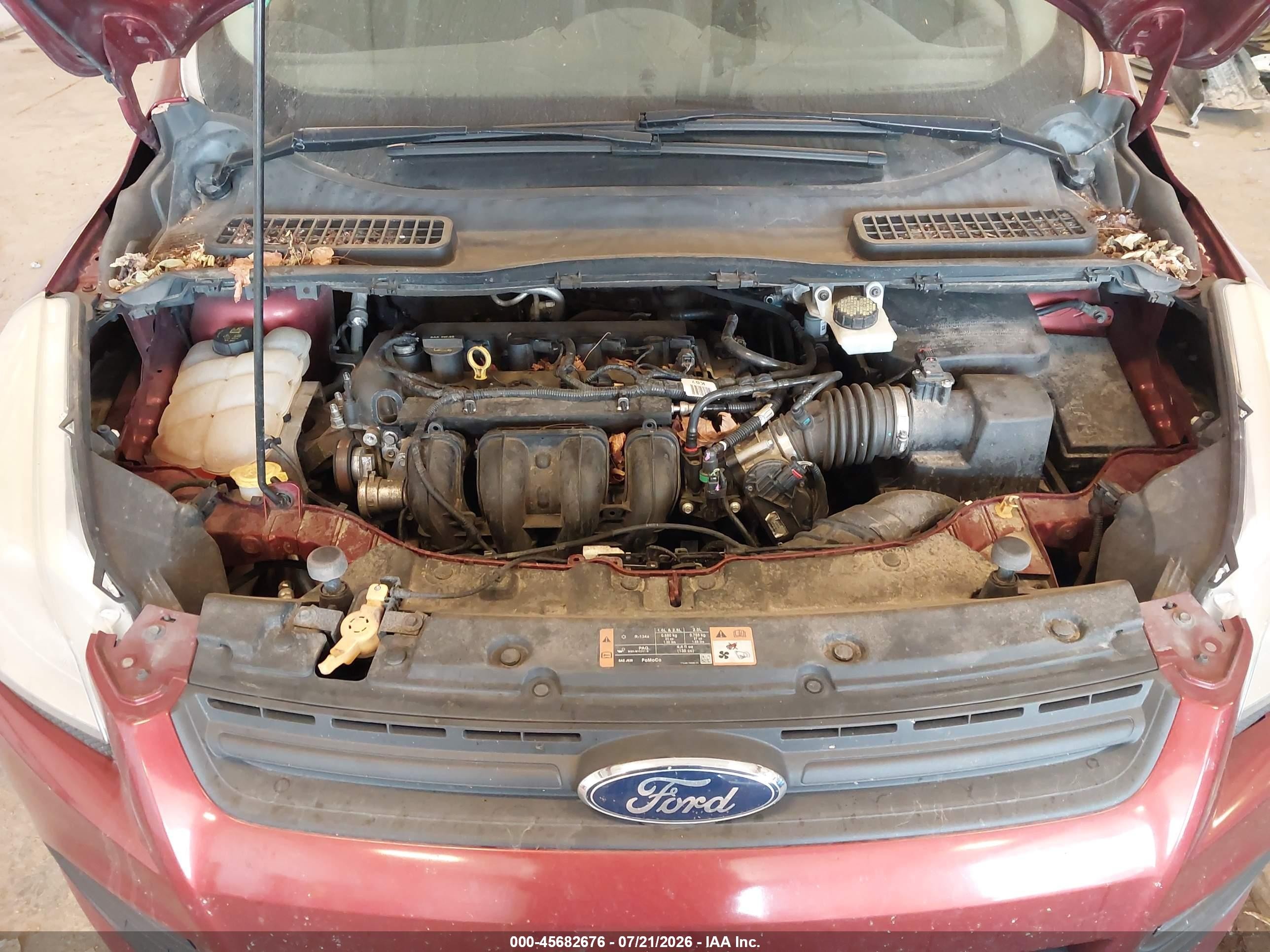 2014 Ford Escape S Red vin: 1FMCU0F79EUE38081