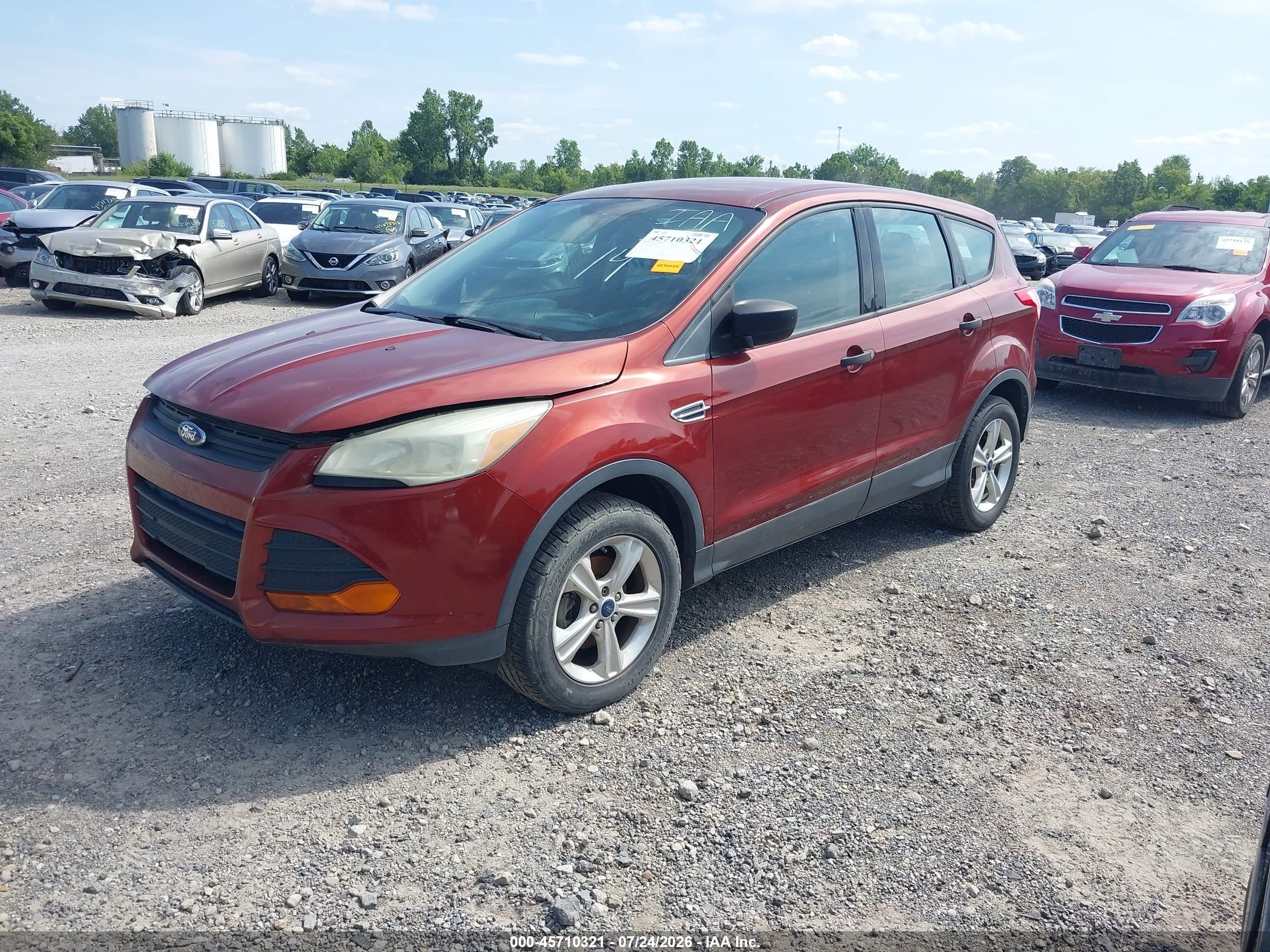 2014 Ford Escape S Orange vin: 1FMCU0F79EUE47668