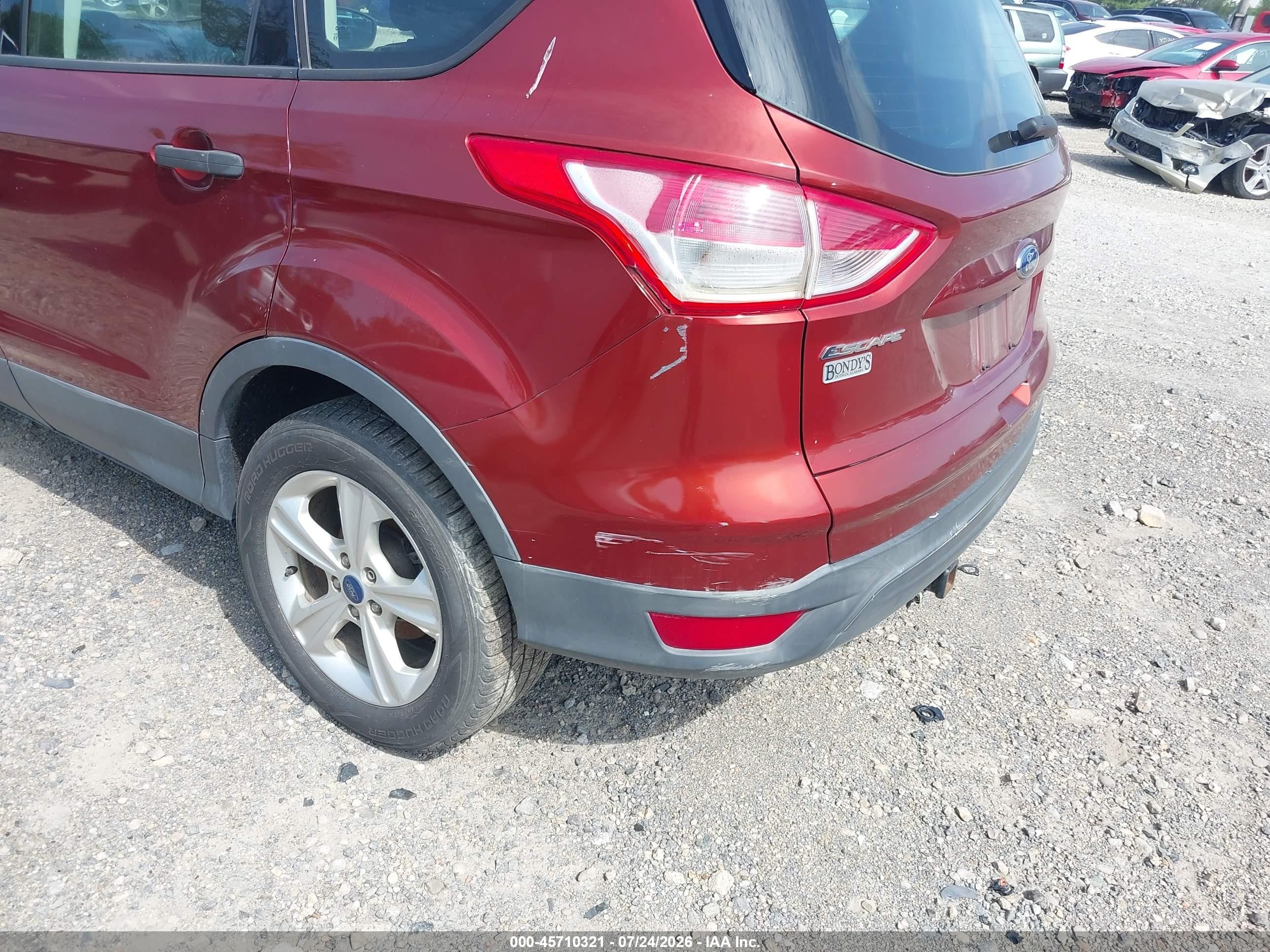 2014 Ford Escape S Orange vin: 1FMCU0F79EUE47668