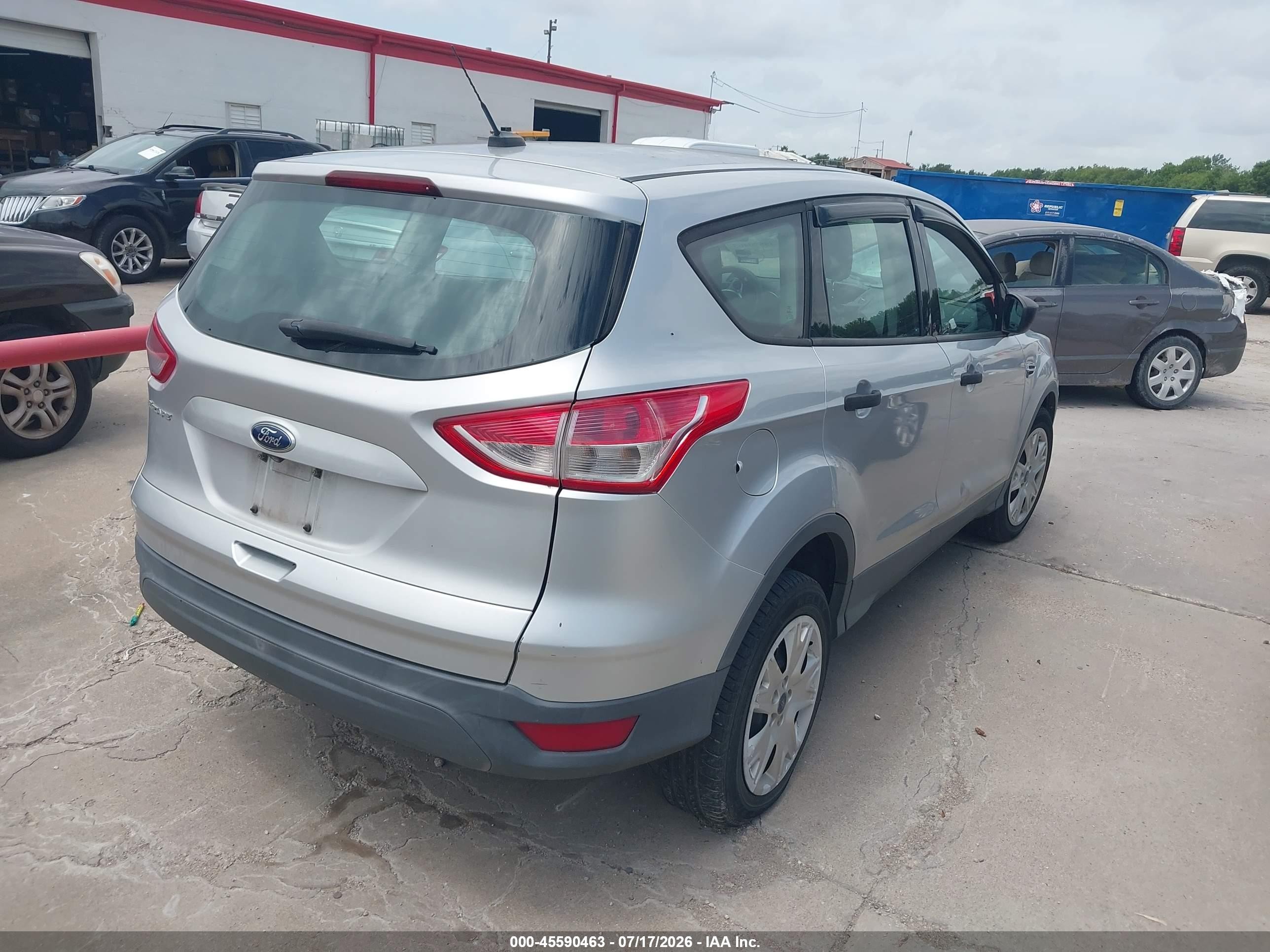 2014 Ford Escape S Silver vin: 1FMCU0F79EUE50733