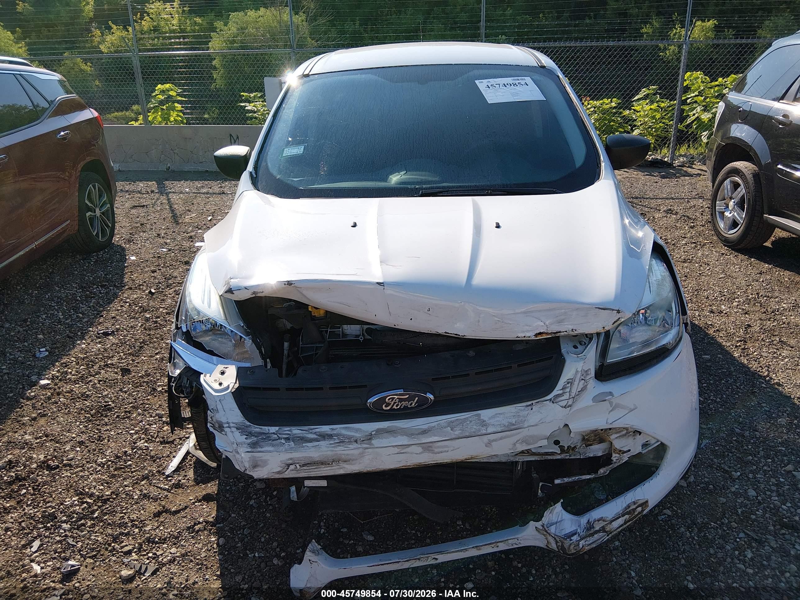 2016 Ford Escape S White vin: 1FMCU0F79GUB32257