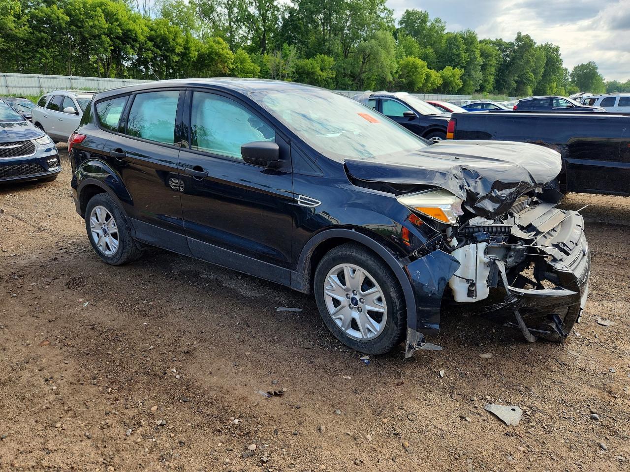 2013 Ford Escape S Black vin: 1FMCU0F7XDUB46924