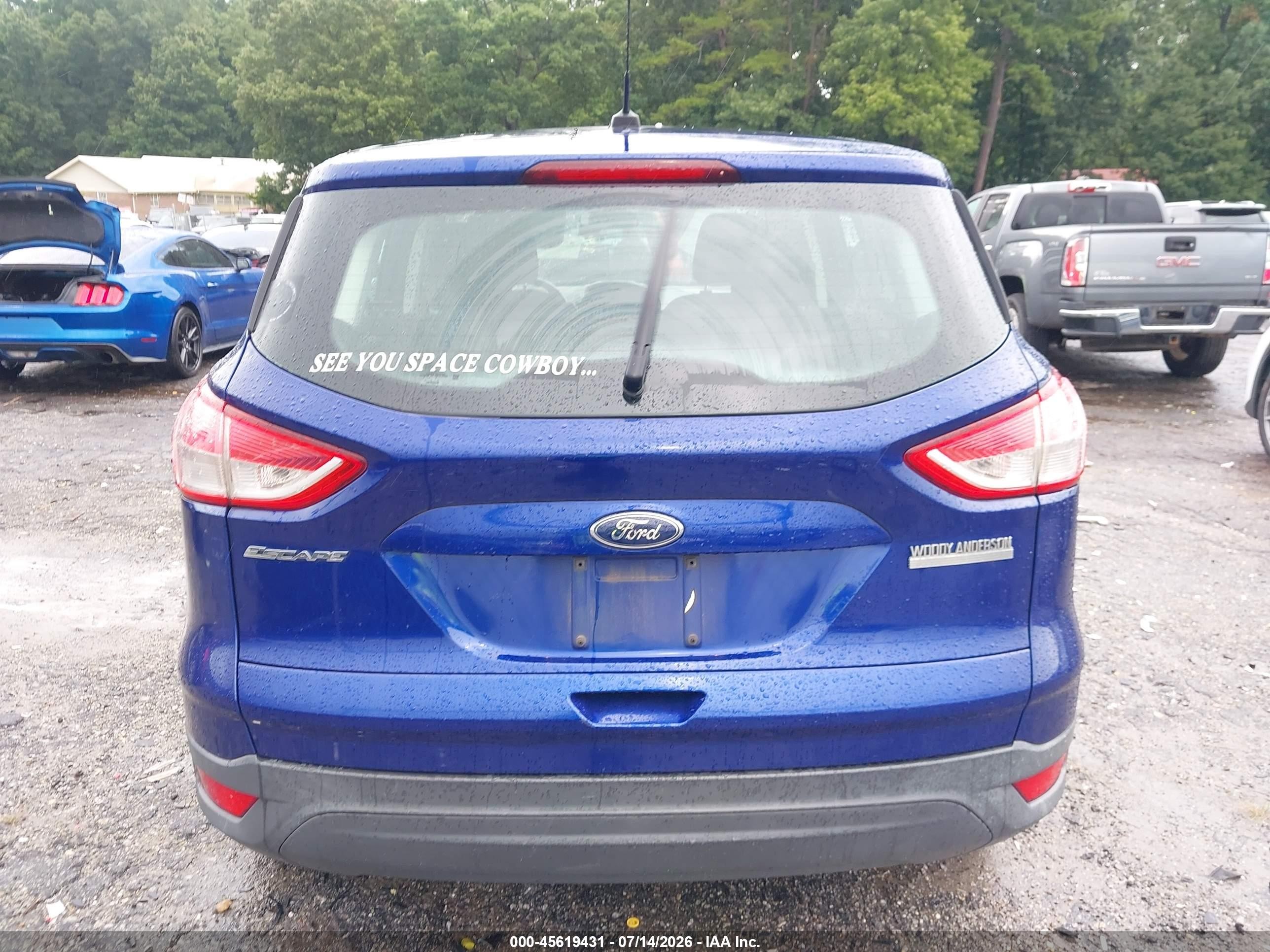 2013 Ford Escape S Dark Blue vin: 1FMCU0F7XDUB50701