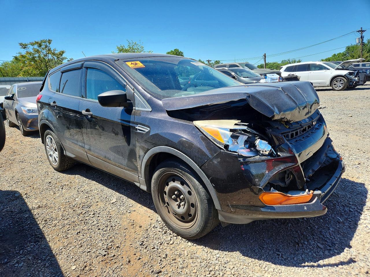 2013 Ford Escape S Black vin: 1FMCU0F7XDUC58378