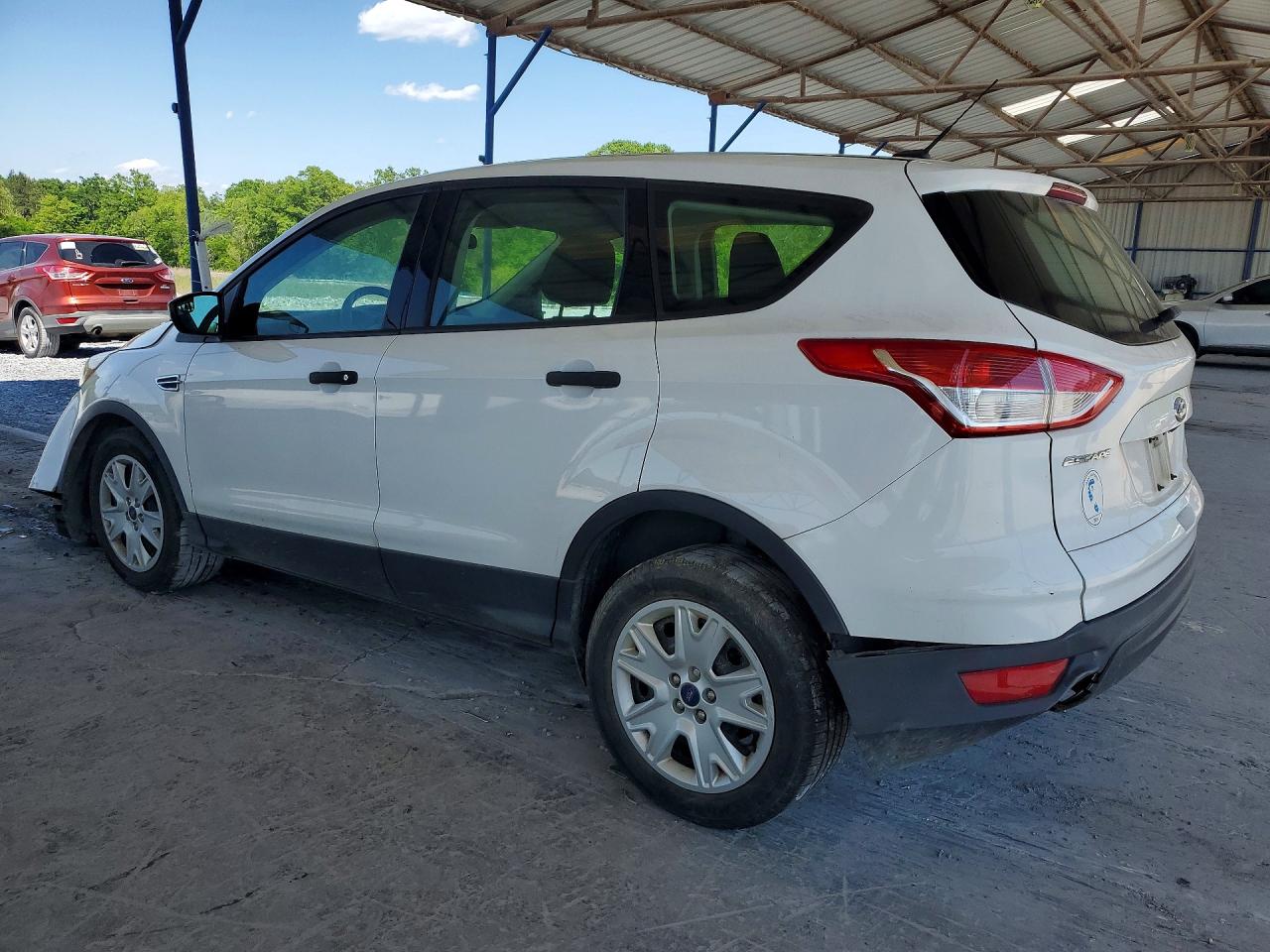 2014 Ford Escape S White vin: 1FMCU0F7XEUA06809