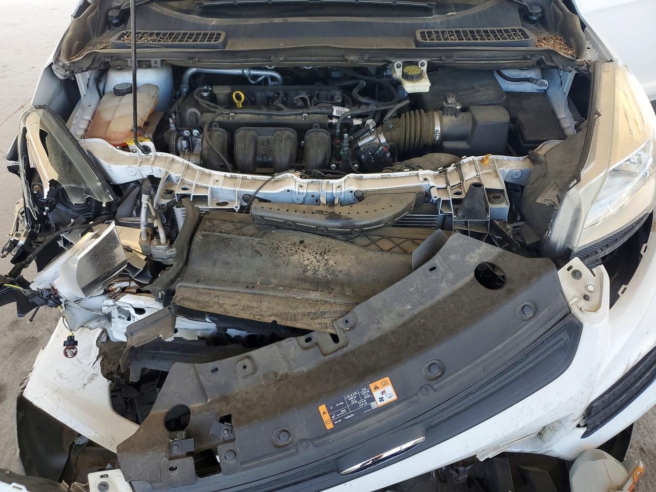 2014 Ford Escape S White vin: 1FMCU0F7XEUA06809