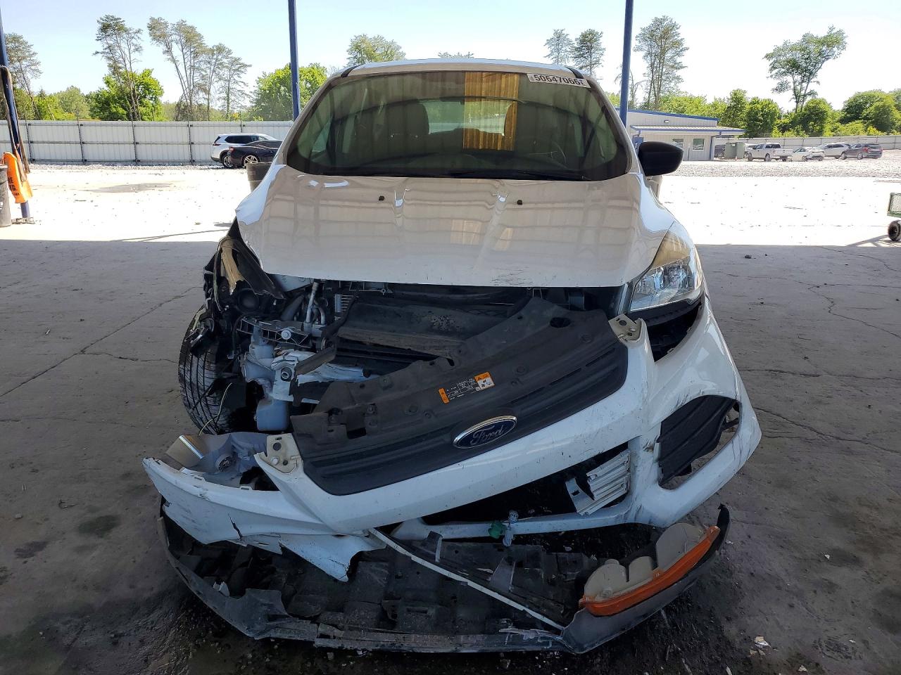 2014 Ford Escape S White vin: 1FMCU0F7XEUA06809