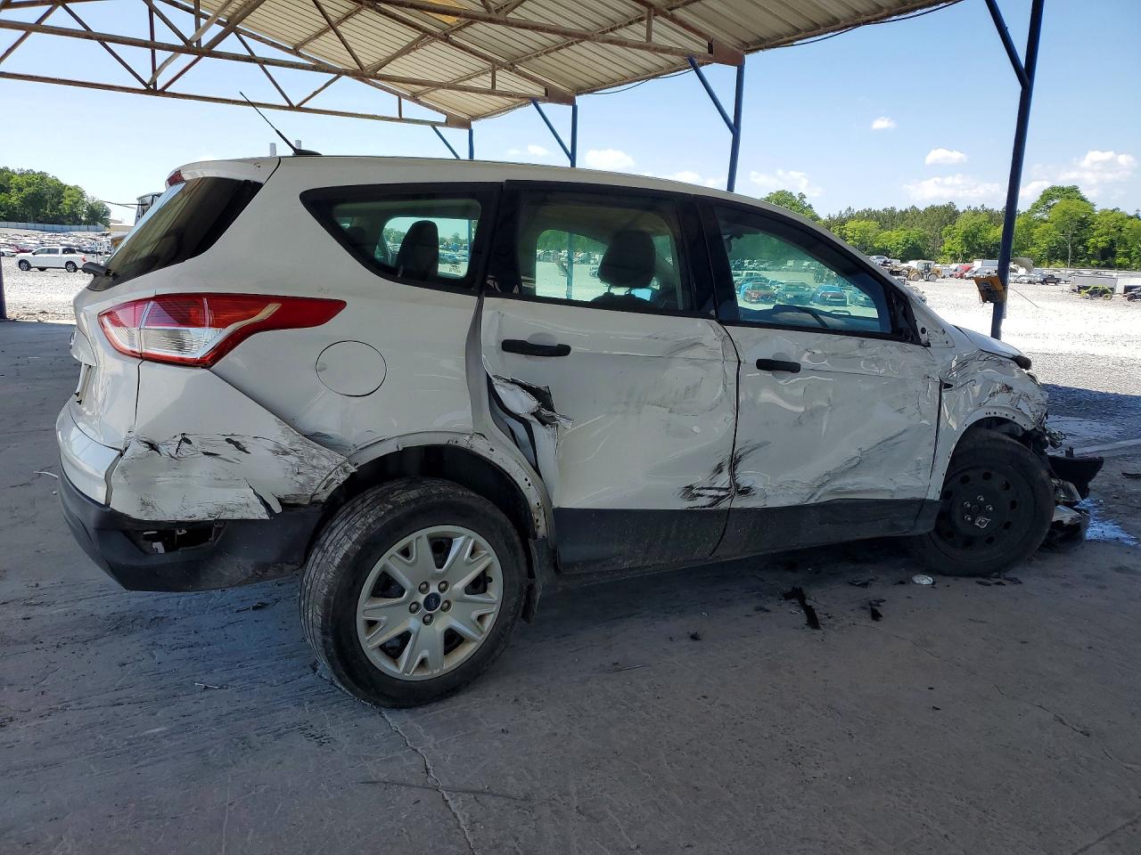 2014 Ford Escape S White vin: 1FMCU0F7XEUA06809