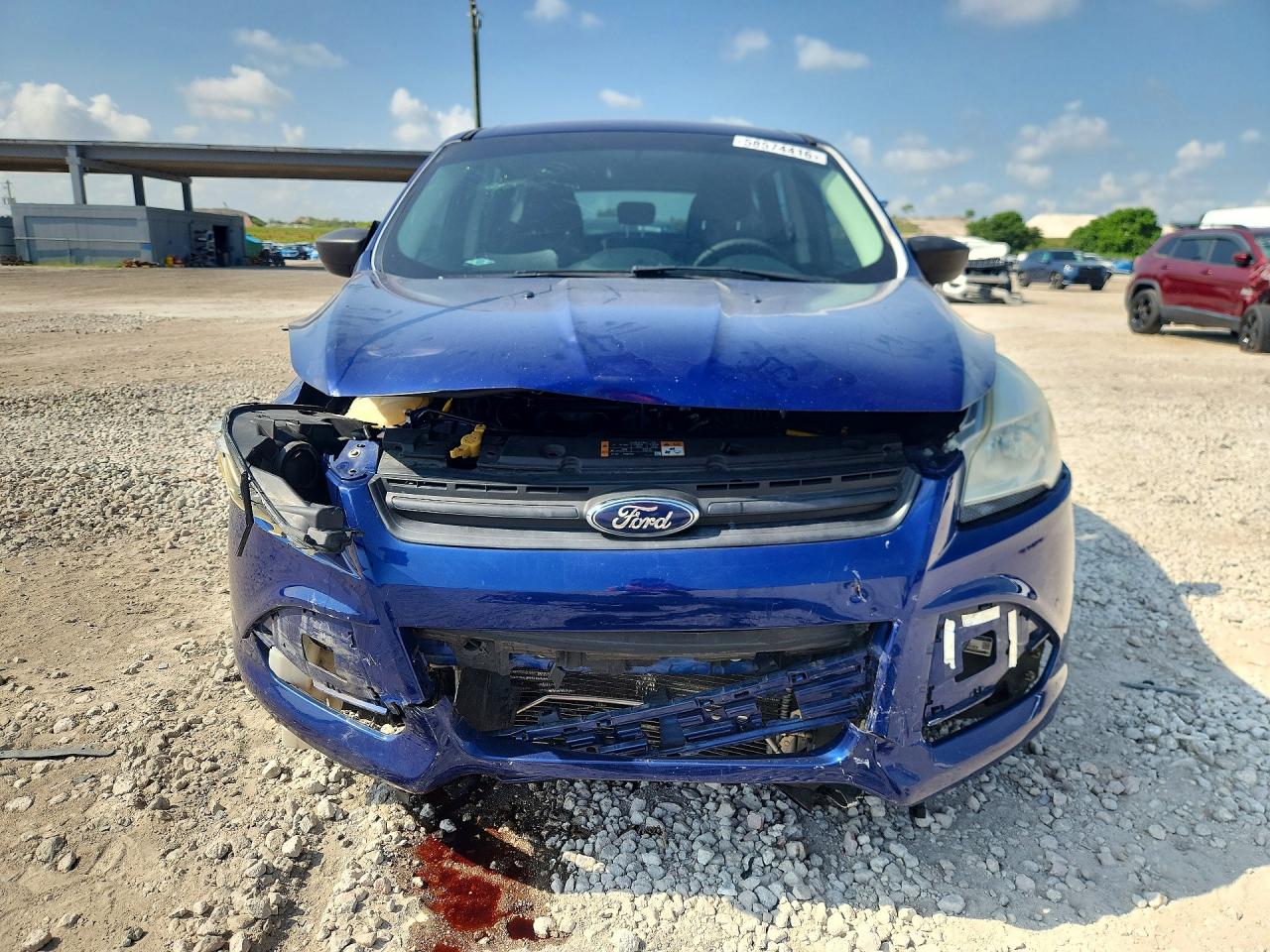 2014 Ford Escape S Синий vin: 1FMCU0F7XEUA42757