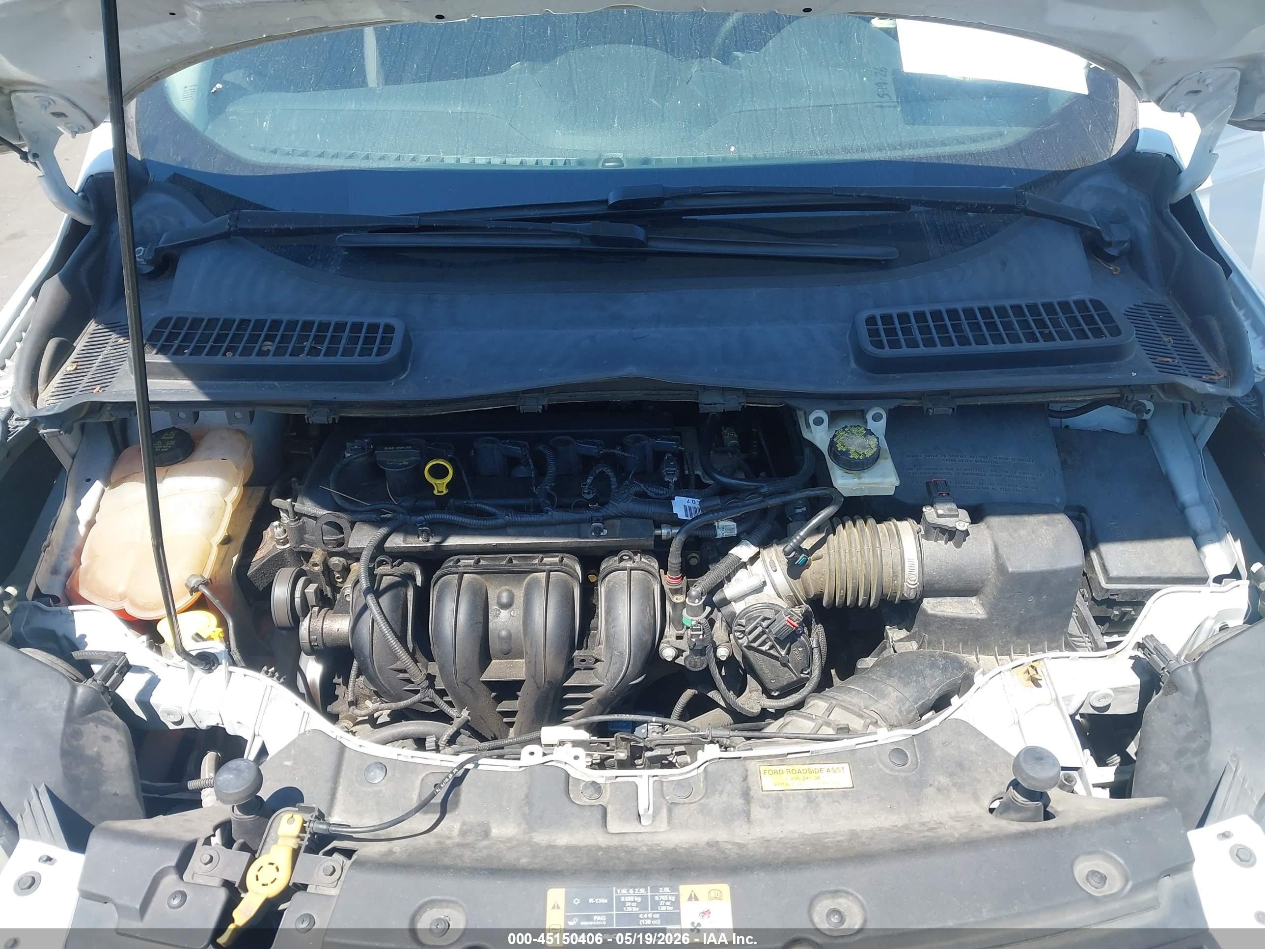 2014 Ford Escape S White vin: 1FMCU0F7XEUB21779
