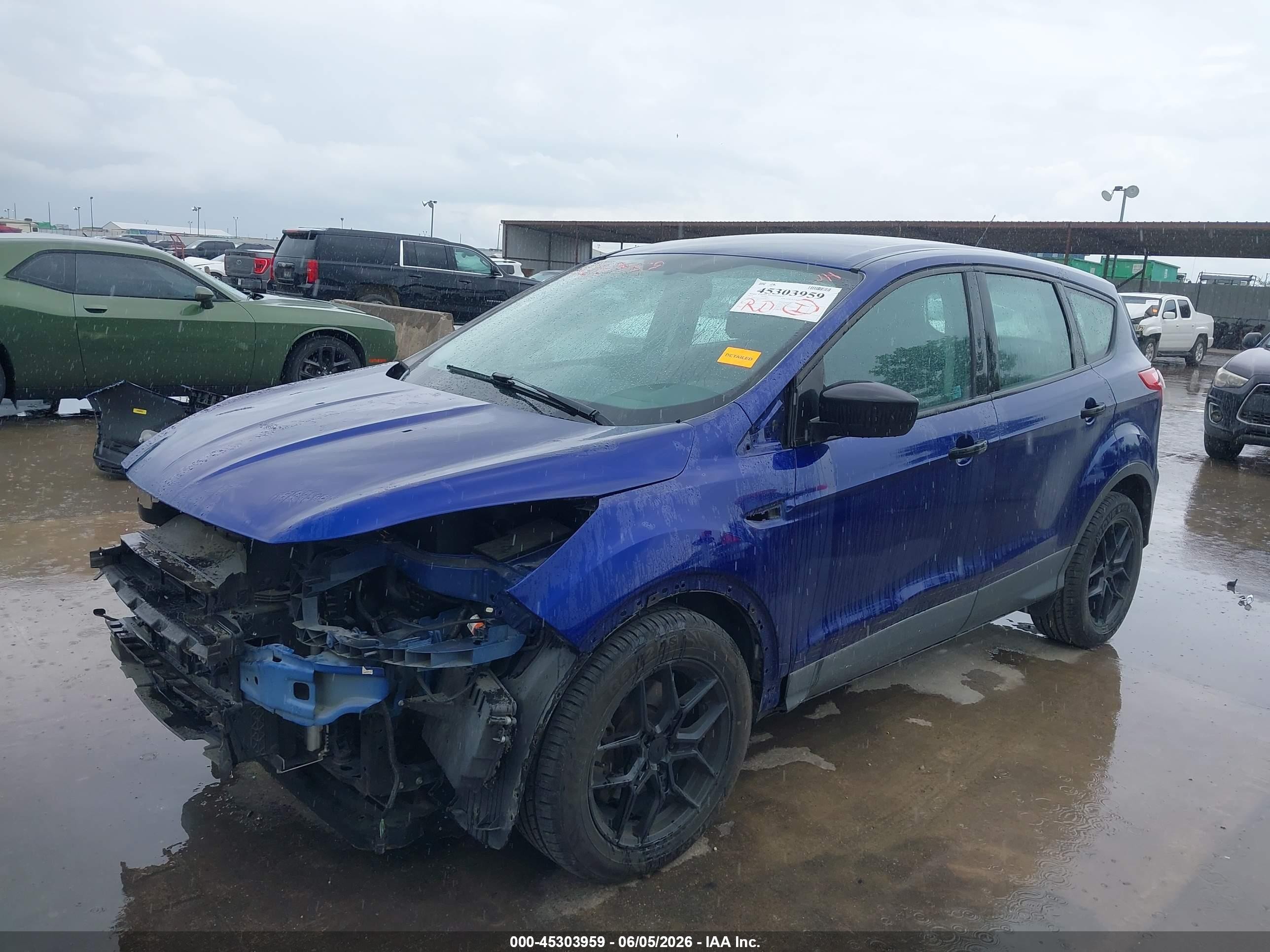 2014 Ford Escape S Blue vin: 1FMCU0F7XEUC81547