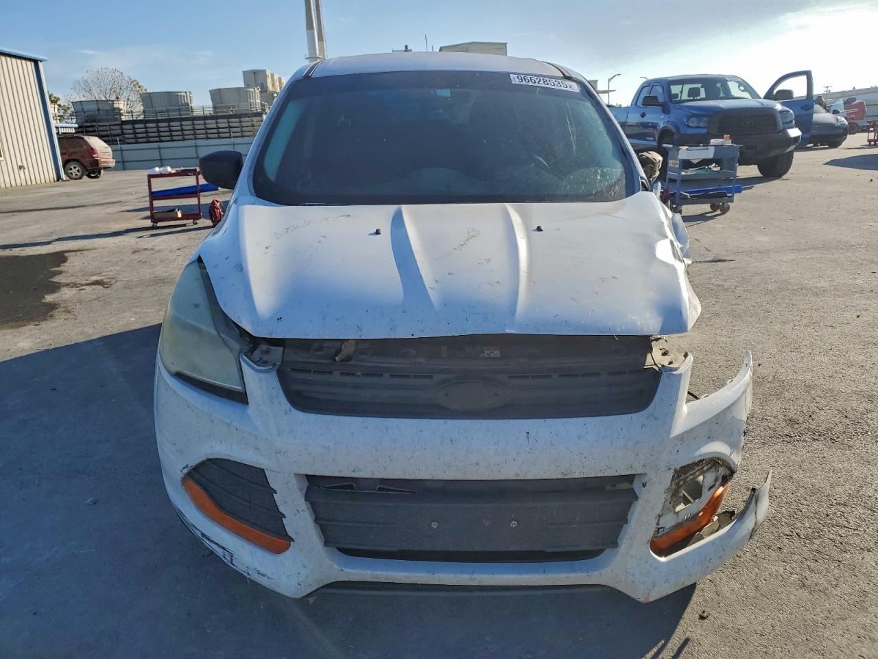 2014 Ford Escape S White vin: 1FMCU0F7XEUD08634