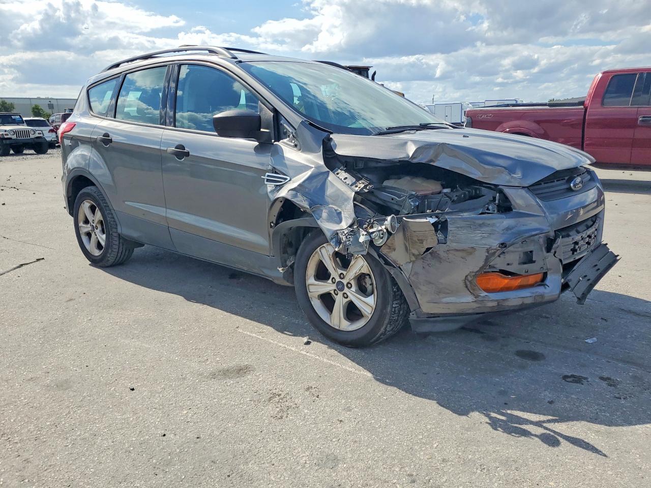 2014 Ford Escape S Gray vin: 1FMCU0F7XEUE07292